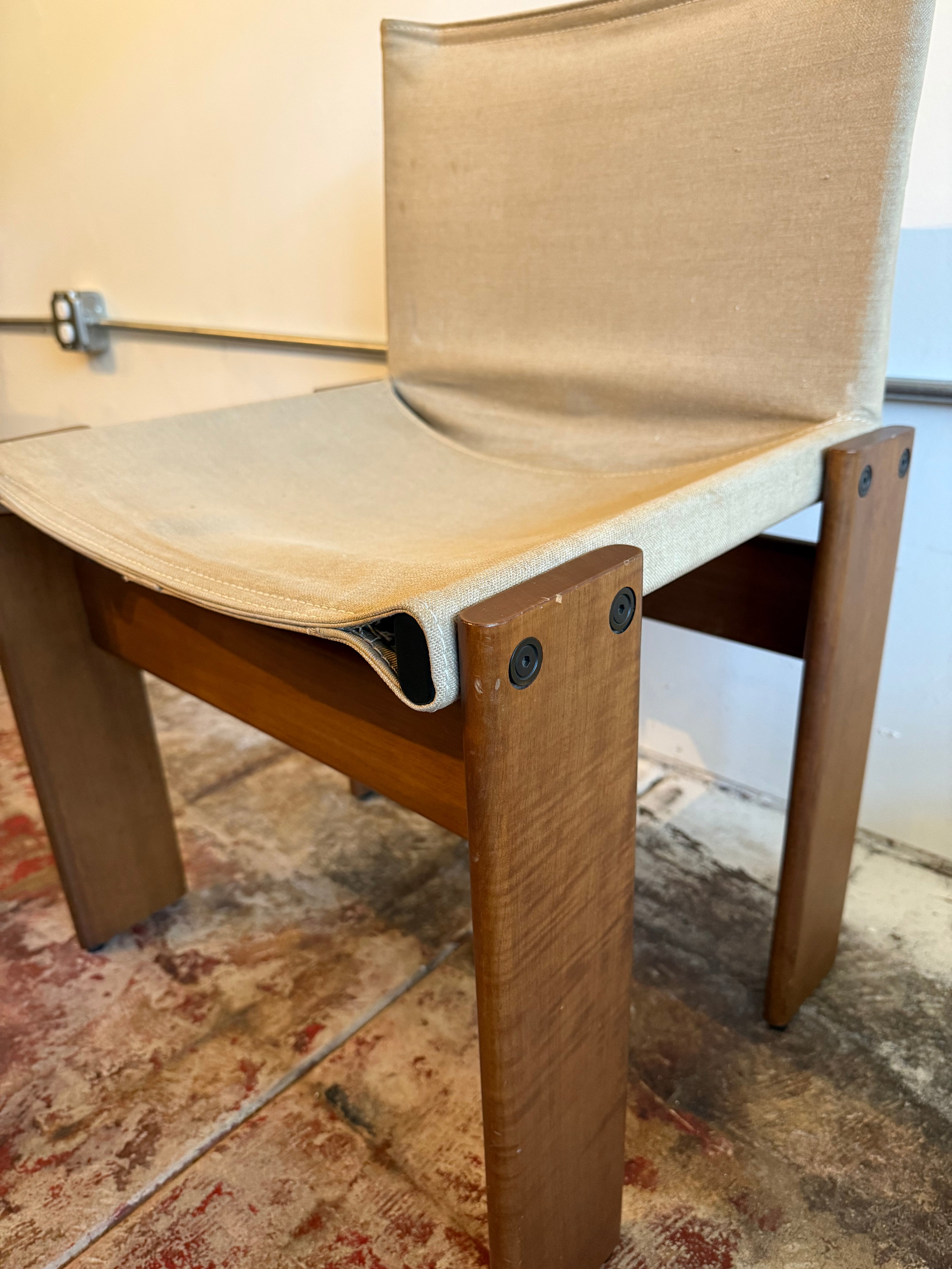 1970’s Afra & Tobia Scarpa Monk Chairs for Molteni