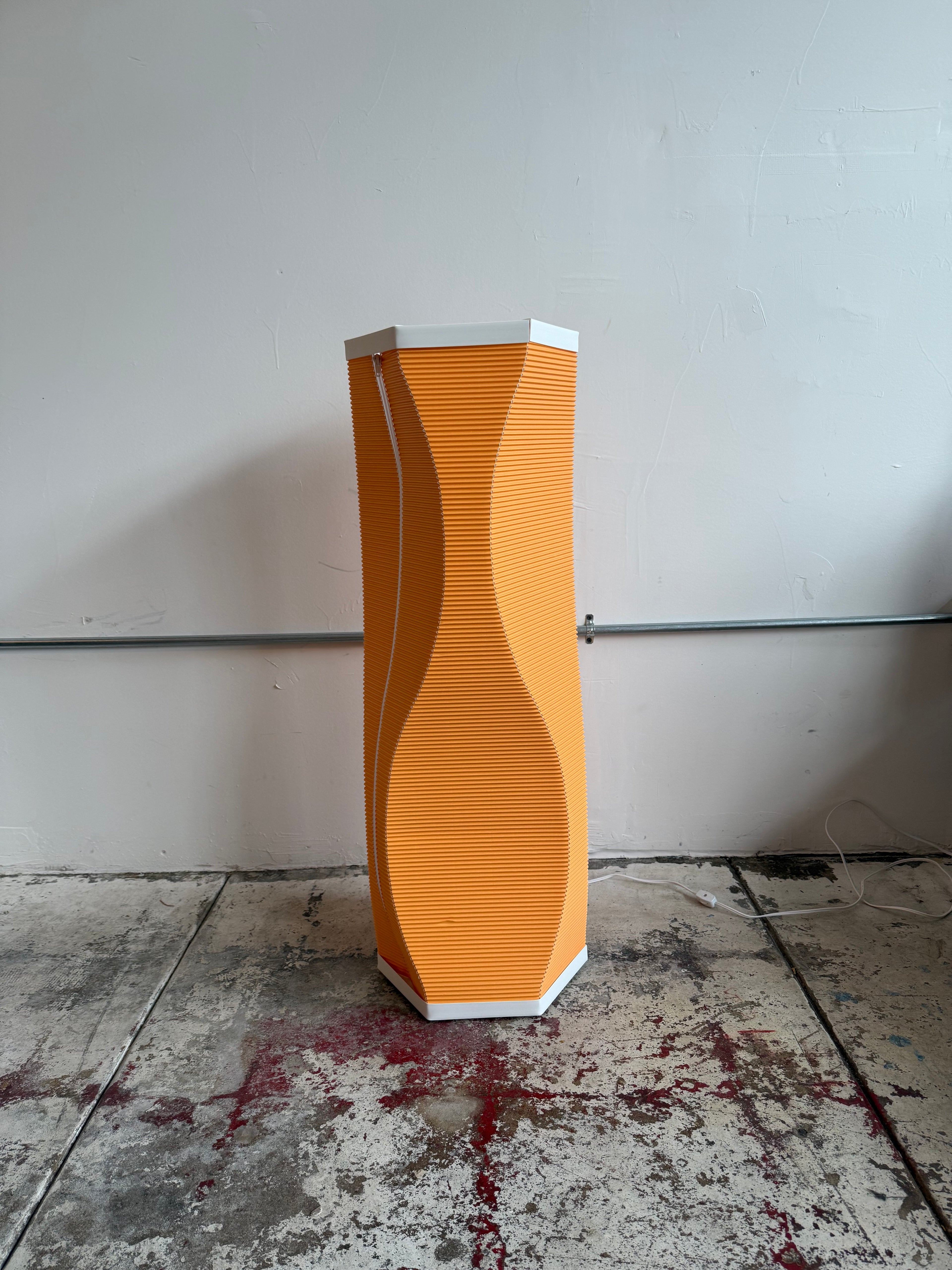 Roland Simmons Corrugated Floor Lamps