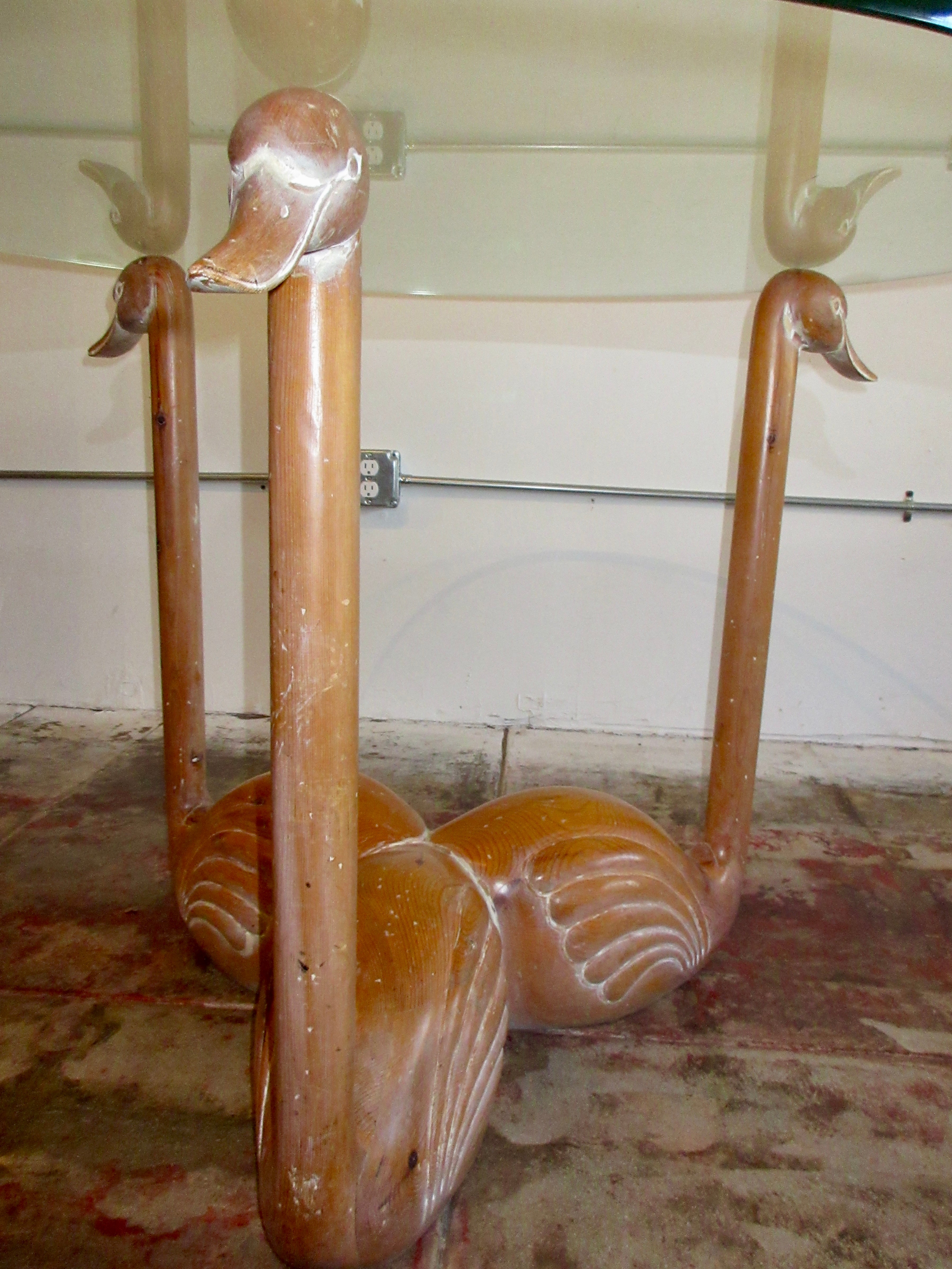 1960’s Swan Dining Table in Carved Solid Oak, Studio A, France