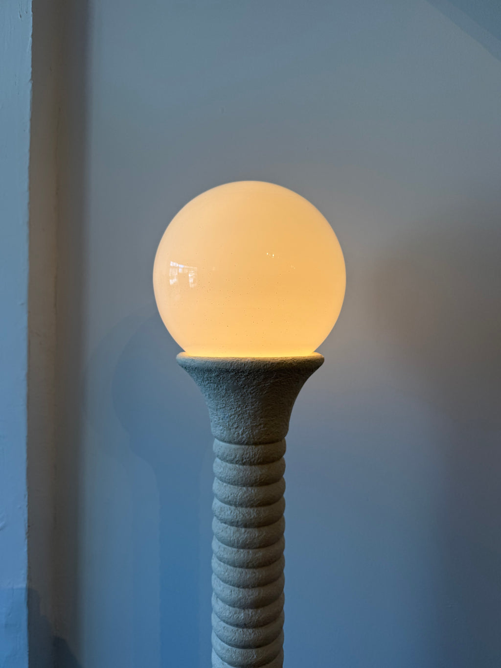 1980’s Italian Ribbed Pilar Floor Lamp by Relco Milano