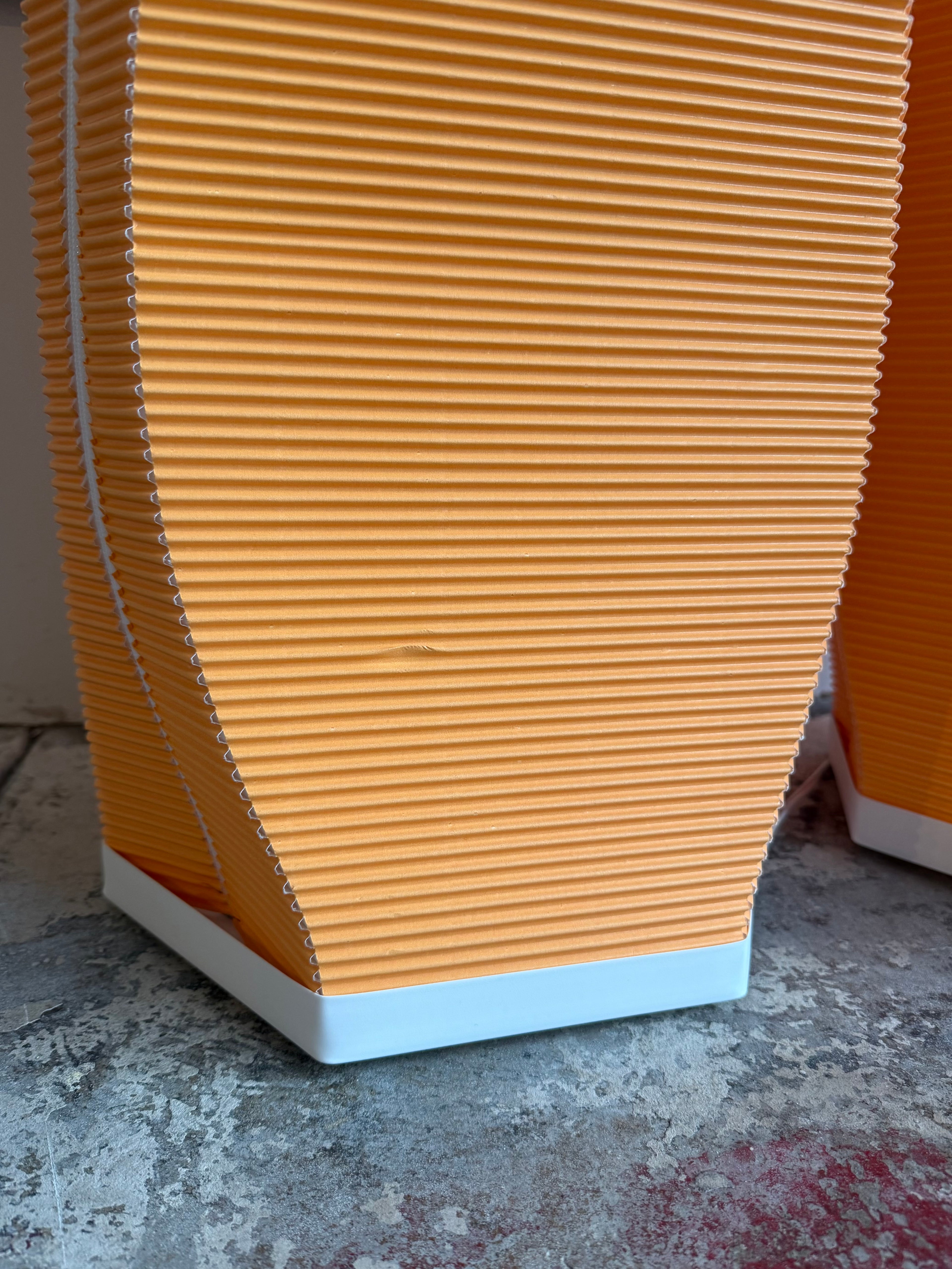 Roland Simmons Corrugated Floor Lamps