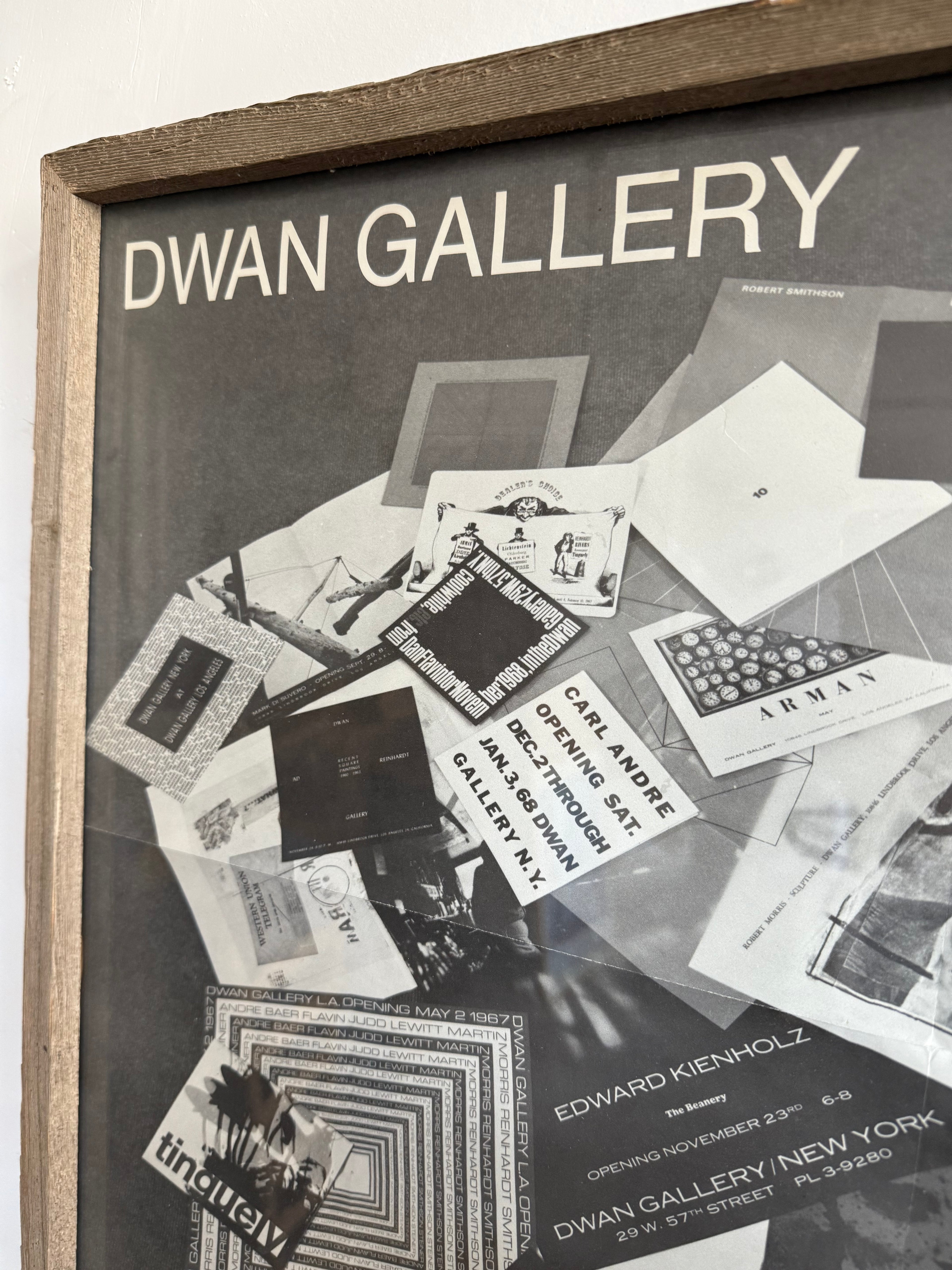 1969 Vintage Dwan Gallery Marcus Ratliff Collage Exhibition Poster