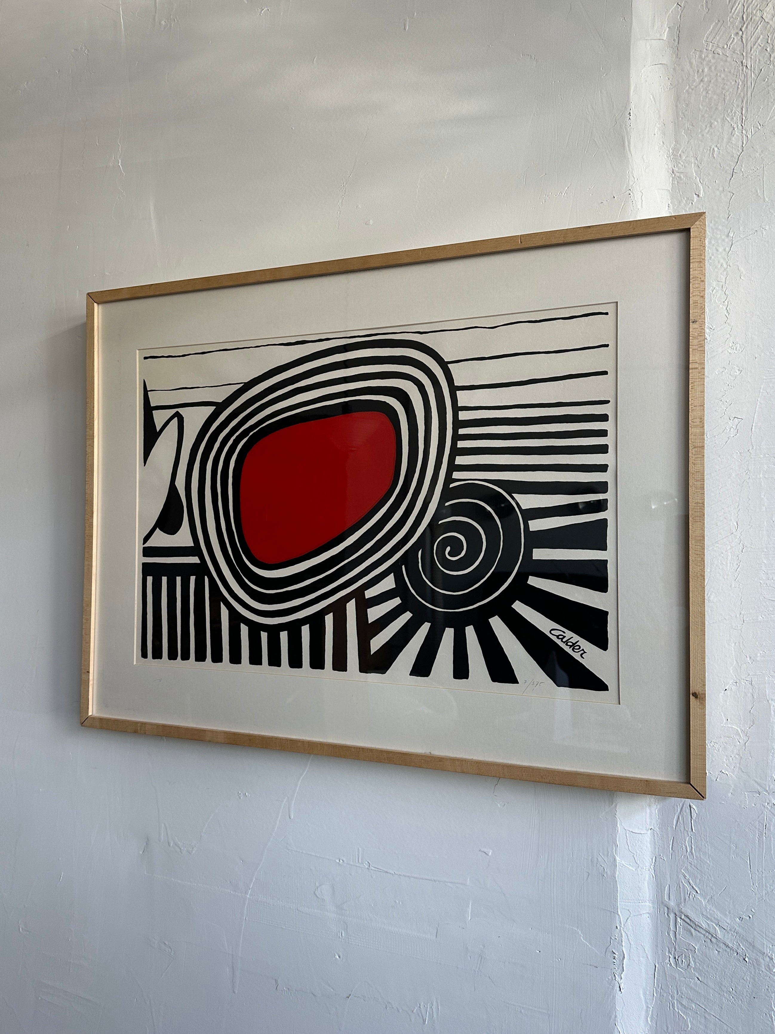 1970’s Alexander Calder Spirals and Hoops Numbered Lithograph 7/375
