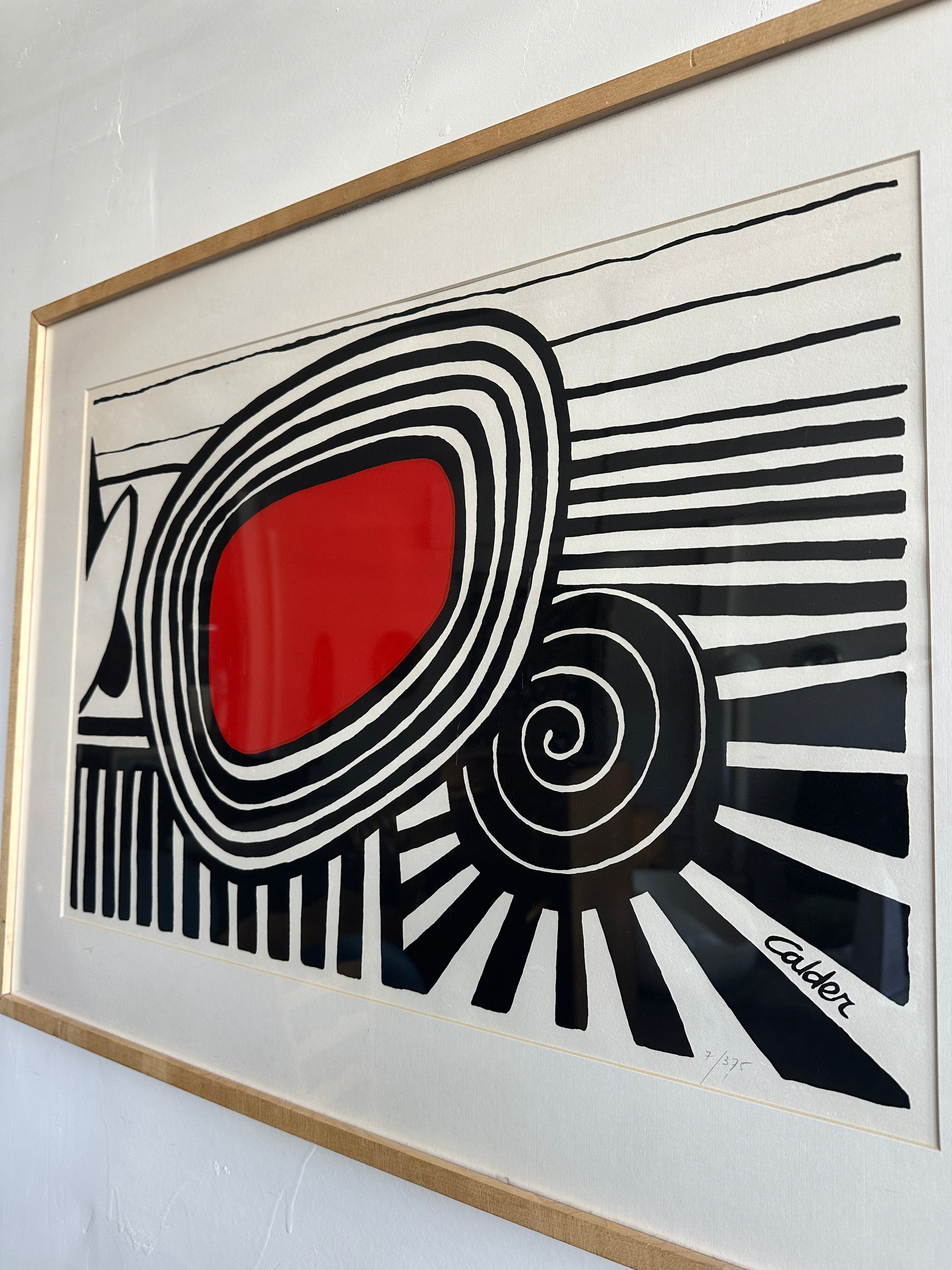 1970’s Alexander Calder Spirals and Hoops Numbered Lithograph 7/375