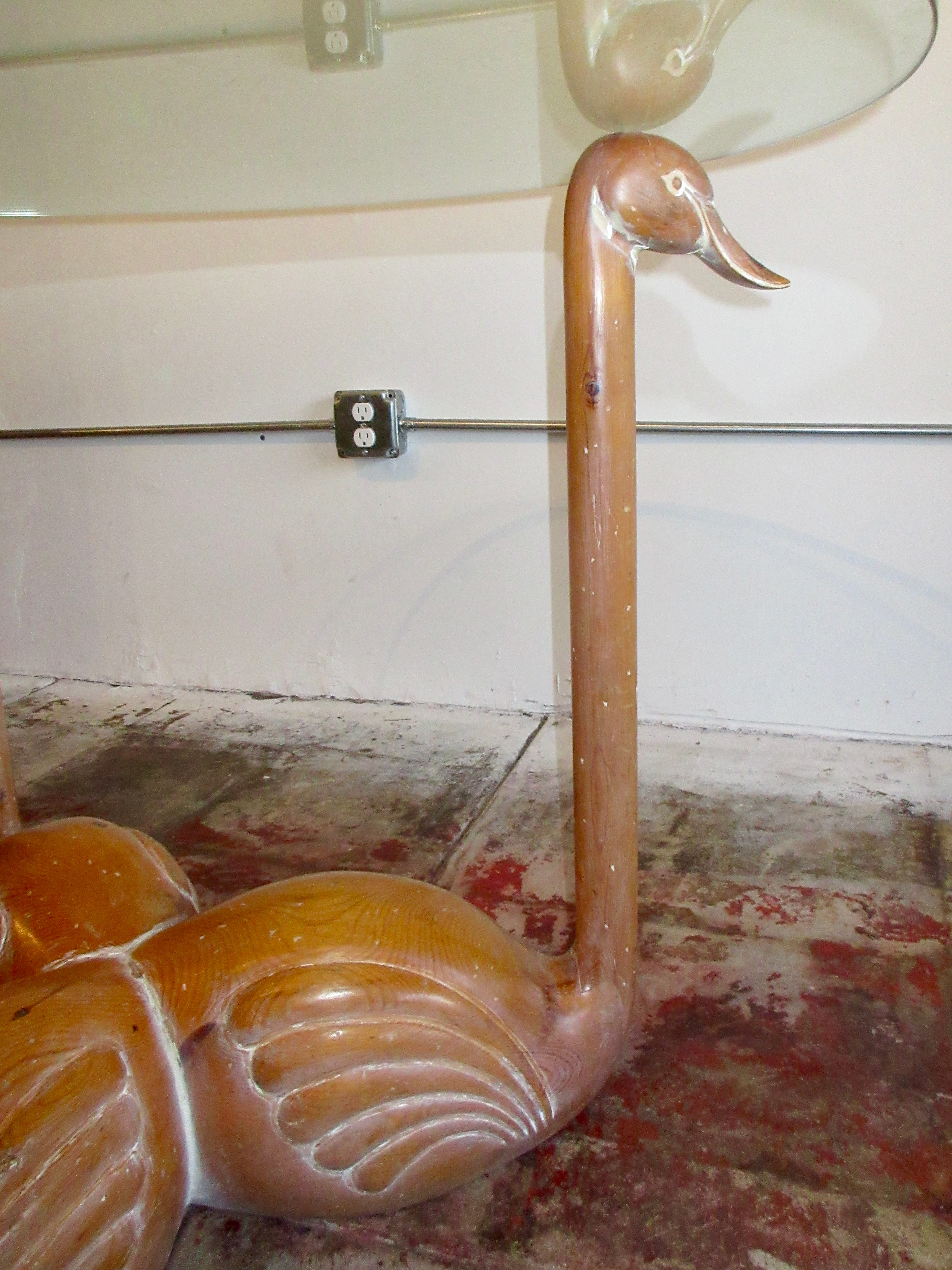 1960’s Swan Dining Table in Carved Solid Oak, Studio A, France