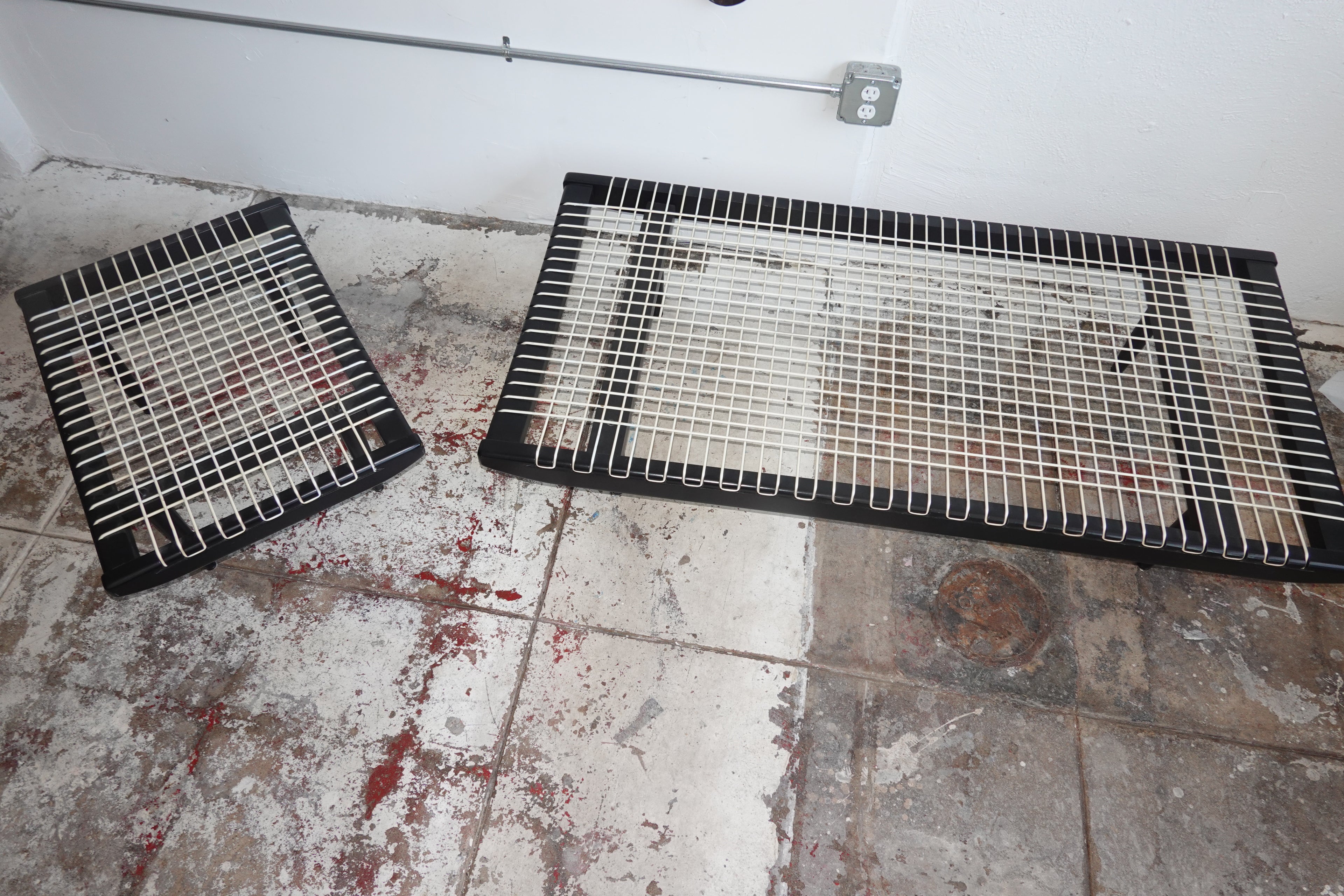 1960s Georges Adrien Tigien Daybed & Ottoman in Patchwork Leather