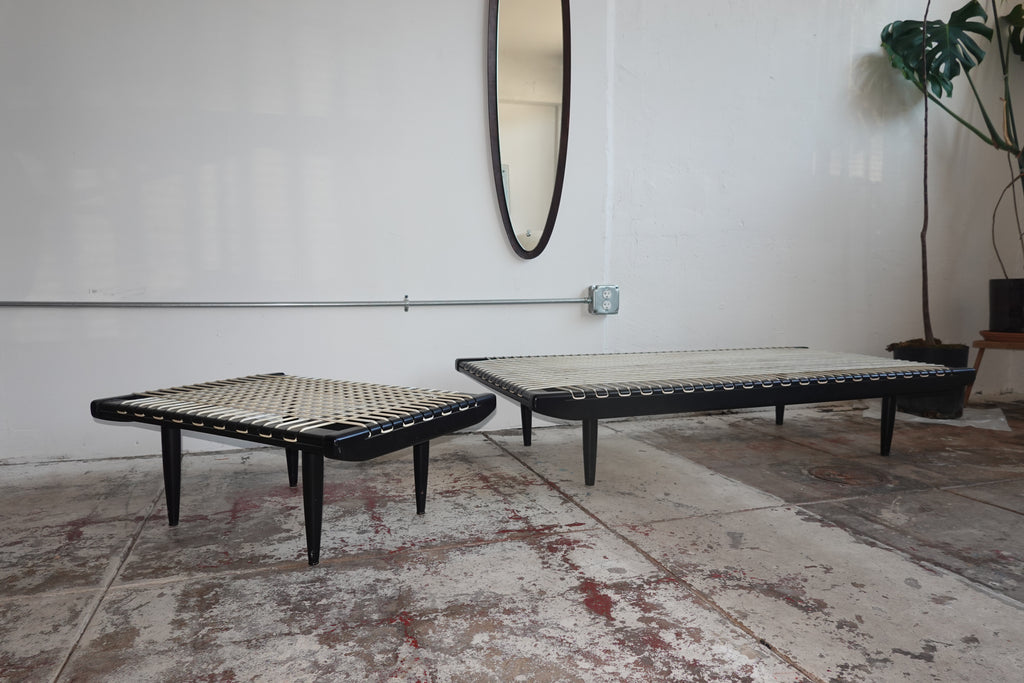 1960s Georges Adrien Tigien Daybed & Ottoman in Patchwork Leather