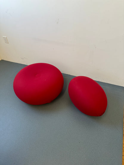 Early 2000s Baleri Italia Tato & Tatone Red Pouf