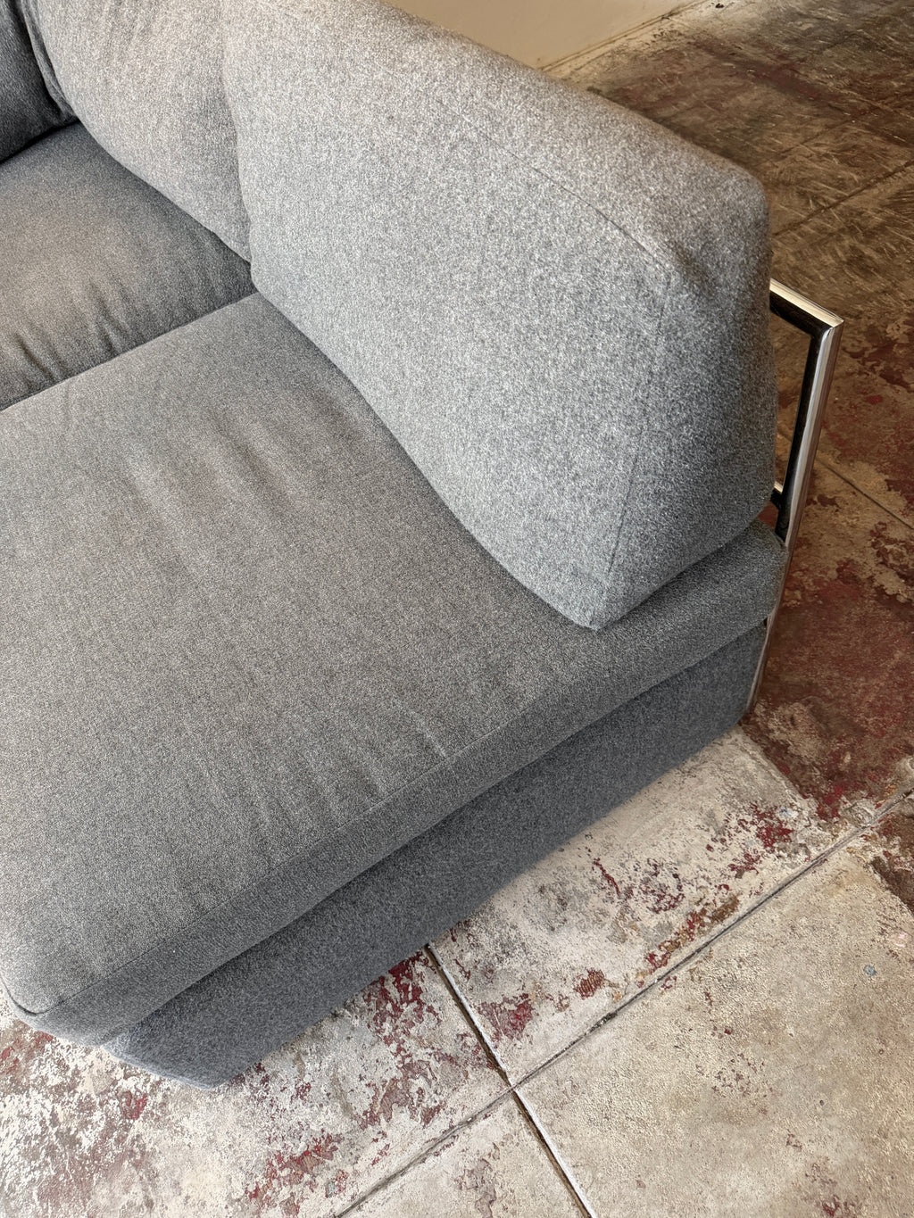 1977 Milo Baughman for Thayer Coggin Chrome Frame Modular Sofa