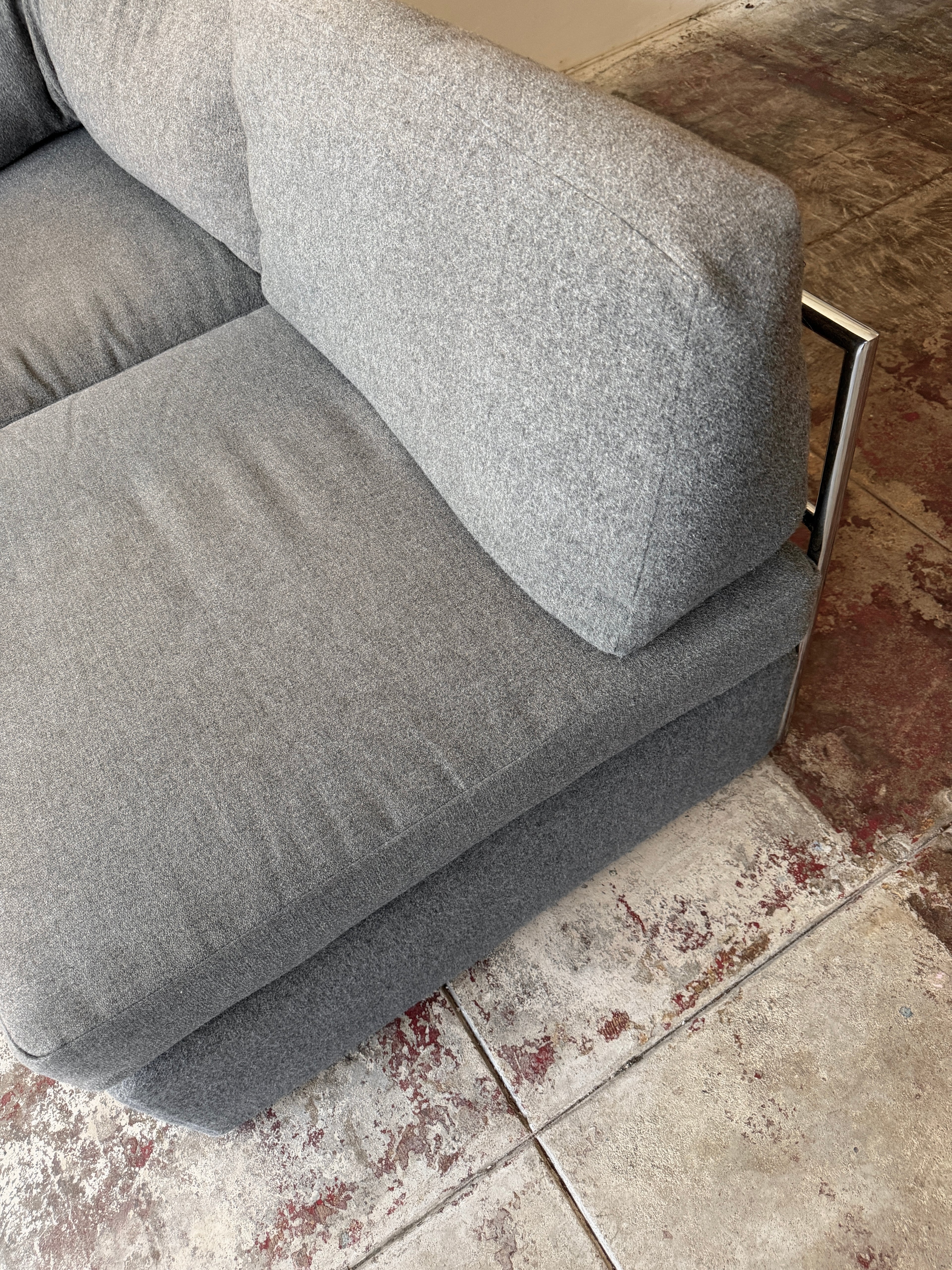 1977 Milo Baughman for Thayer Coggin Chrome Frame Modular Sofa