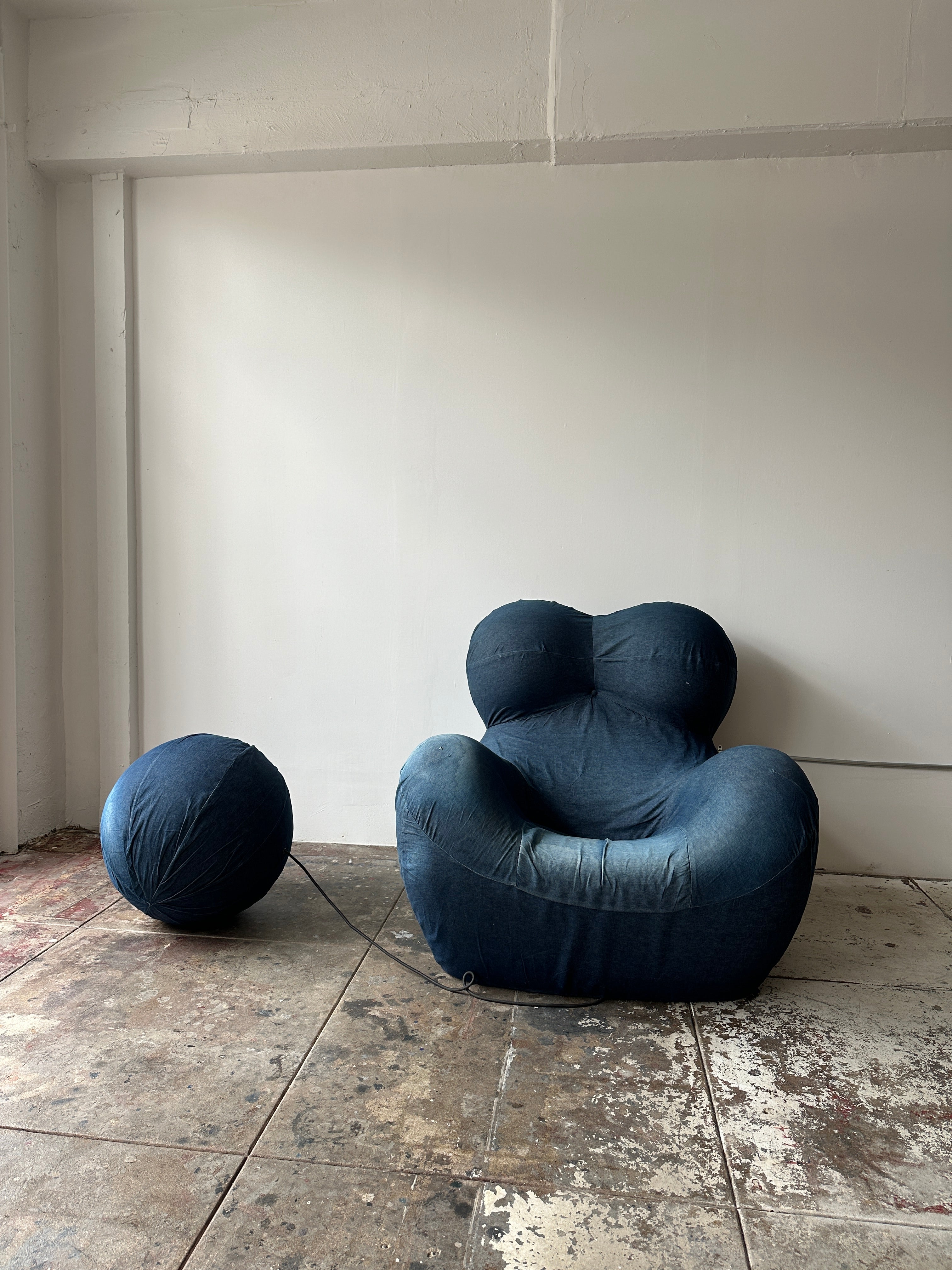 2000s Gaetano Pesce La Mamma UP5 Armchair & UP6 Ottoman for B&B Italia