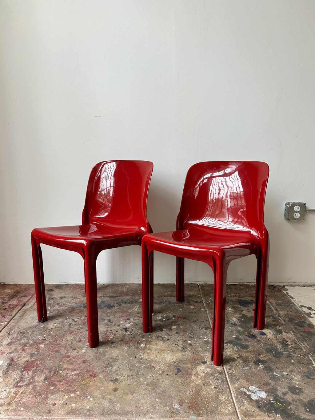 1970s Vico Magistretti Selene Chairs for Artemide