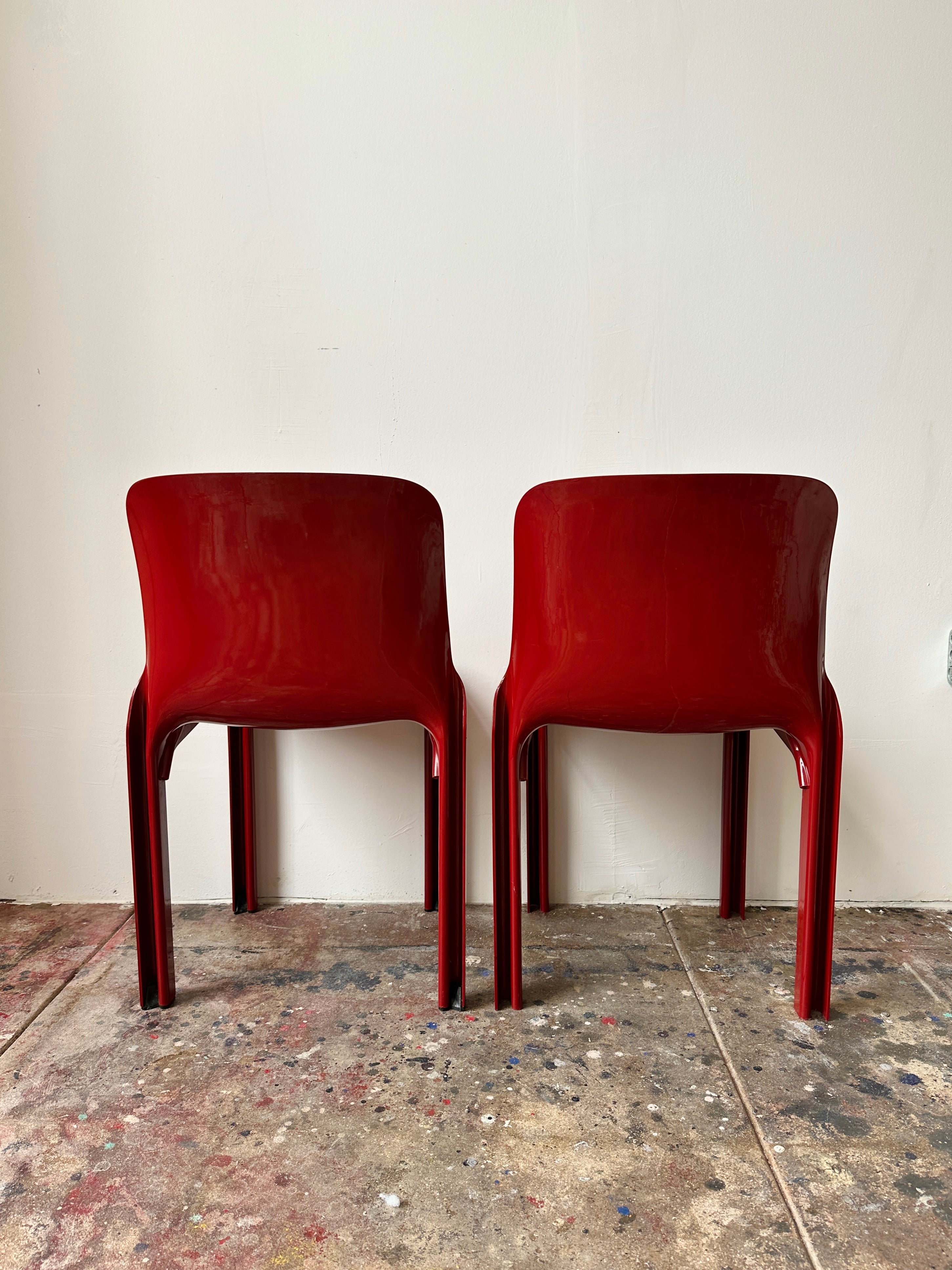 1970s Vico Magistretti Selene Chairs for Artemide
