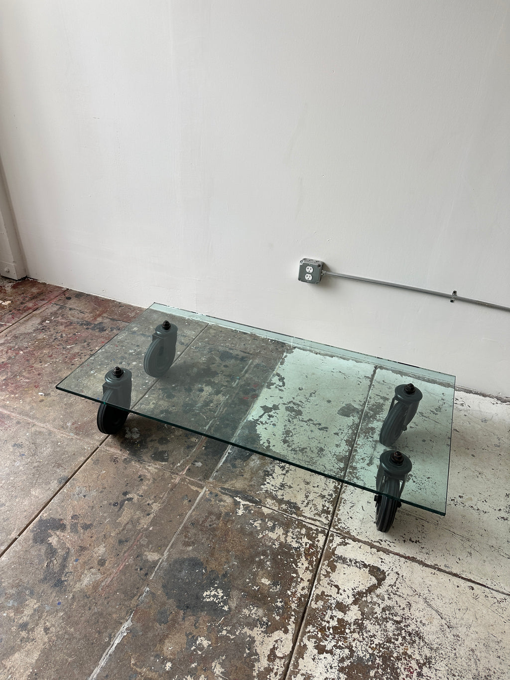 1980s Gae Aulenti Tavolo Con Ruote Coffee Table for Fontana Arte, Medium