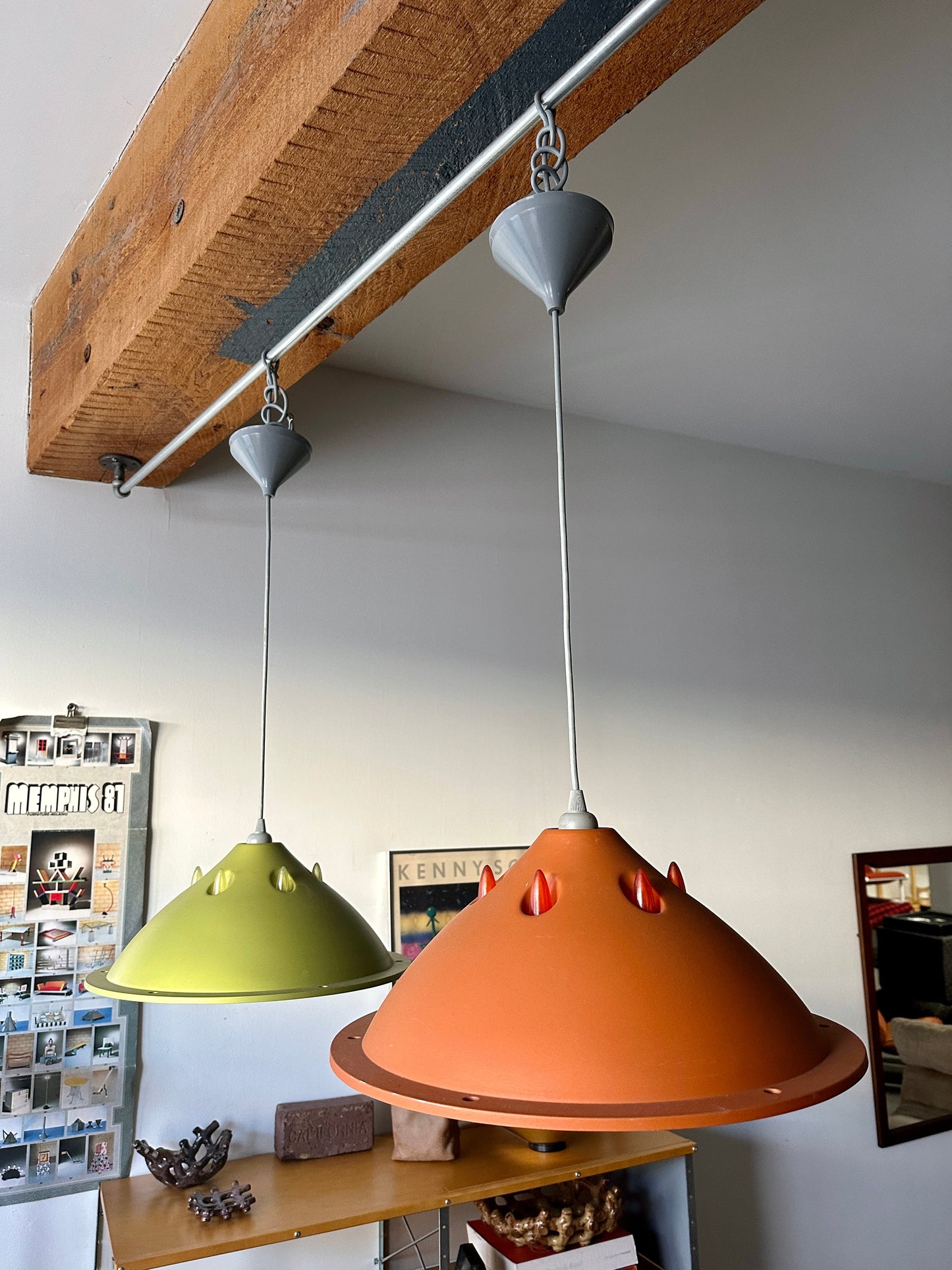 Flos Light Lite Pendant by Philippe Starck, 1991 *orange*