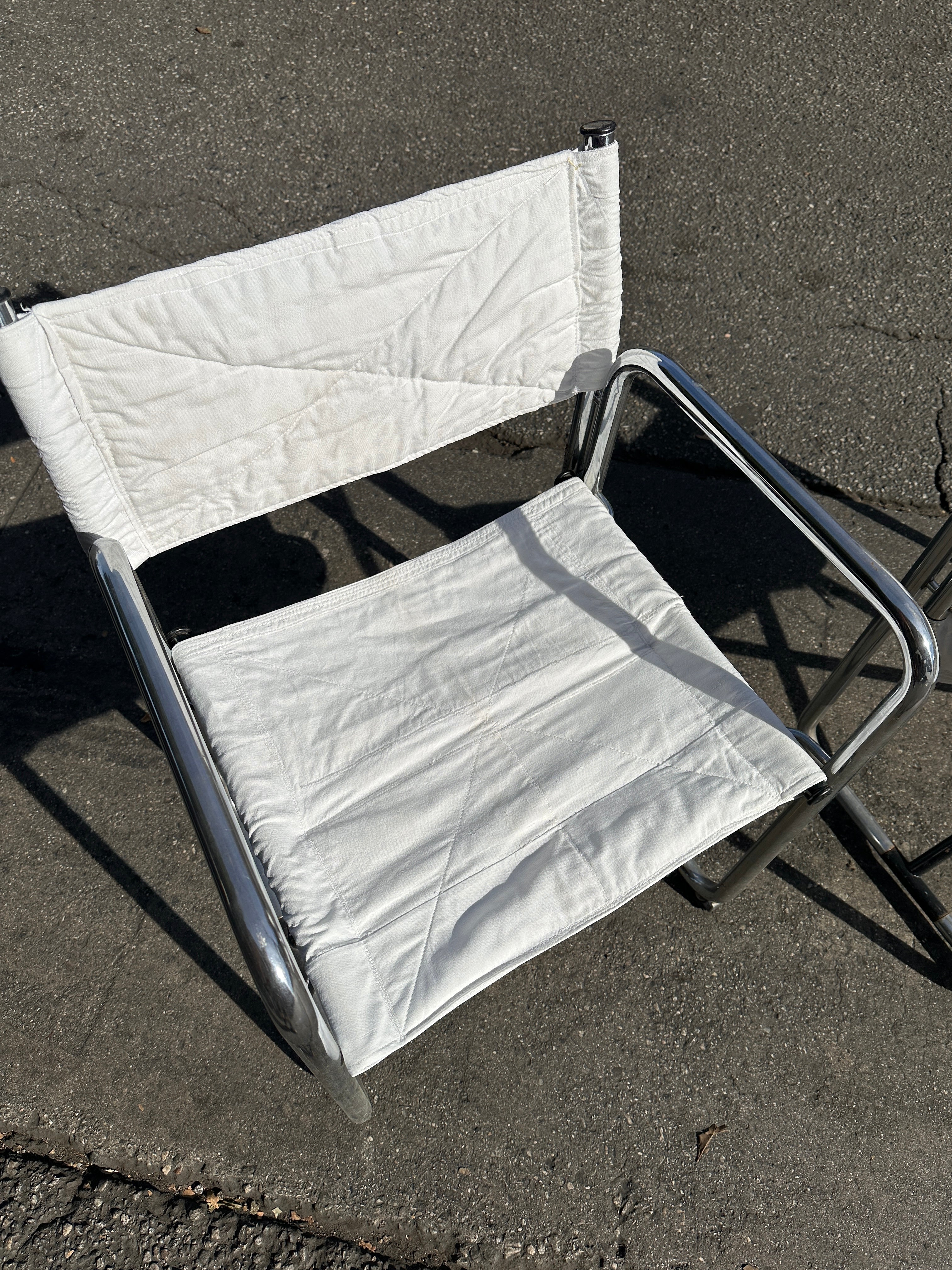 1970s Canvas Folding Chairs by Borge Lindau & Bo Lindekrantz