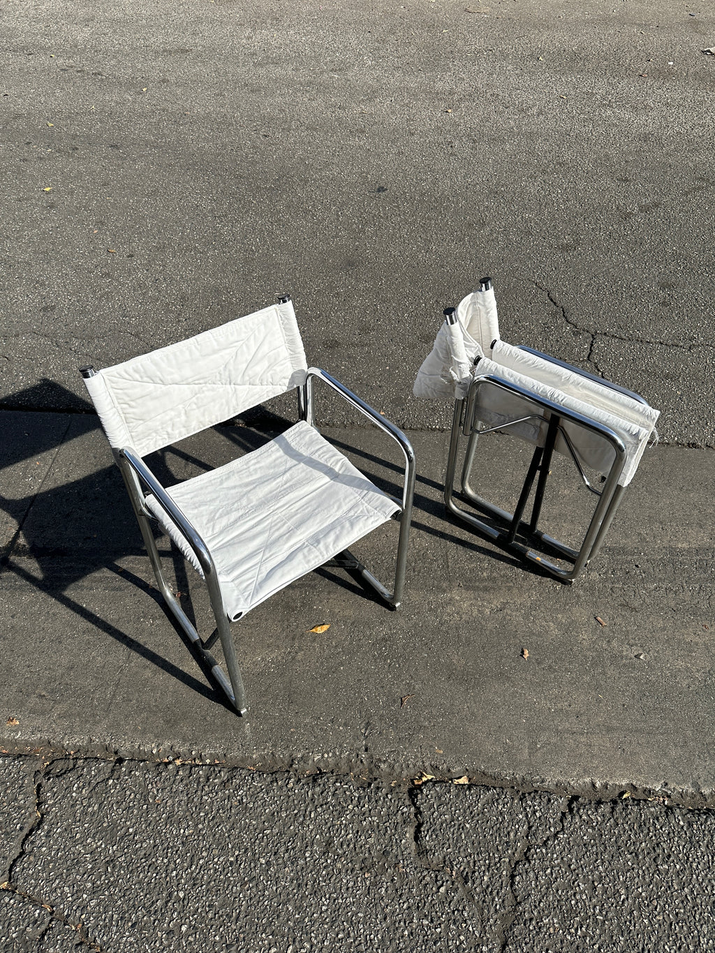 1970s Canvas Folding Chairs by Borge Lindau & Bo Lindekrantz