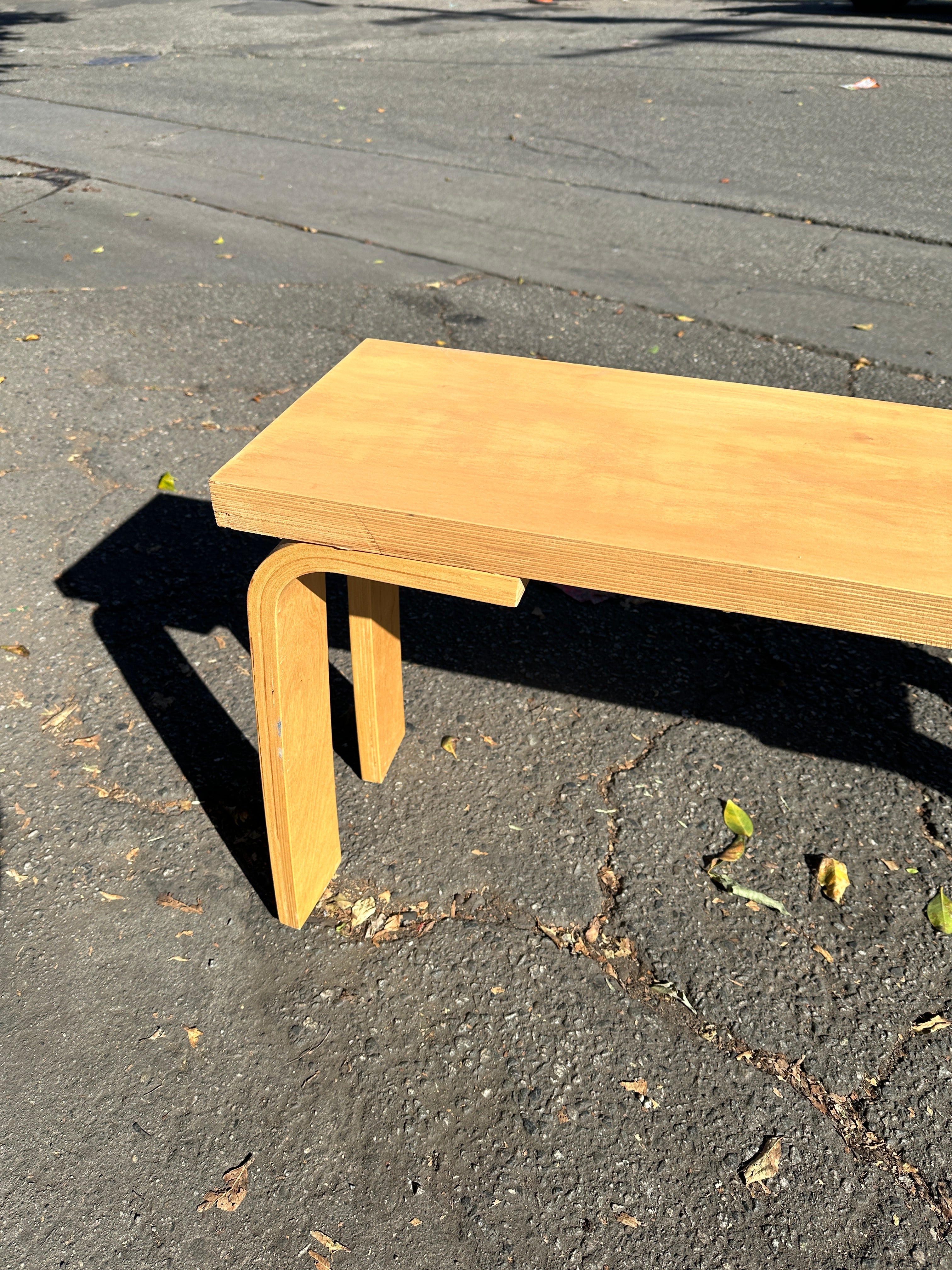 Handmade Baltic Birch Bentwood Leg Bench