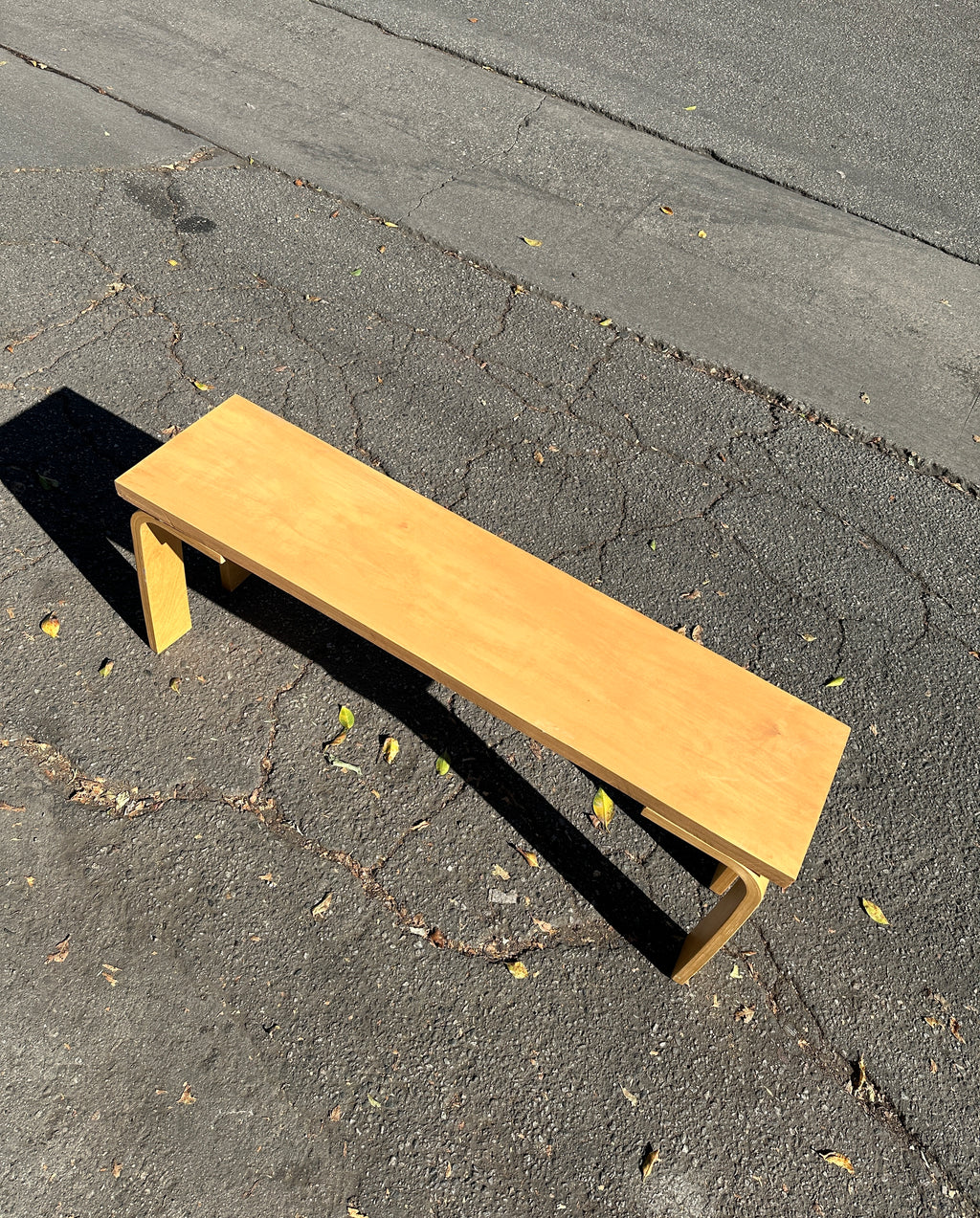 Handmade Baltic Birch Bentwood Leg Bench