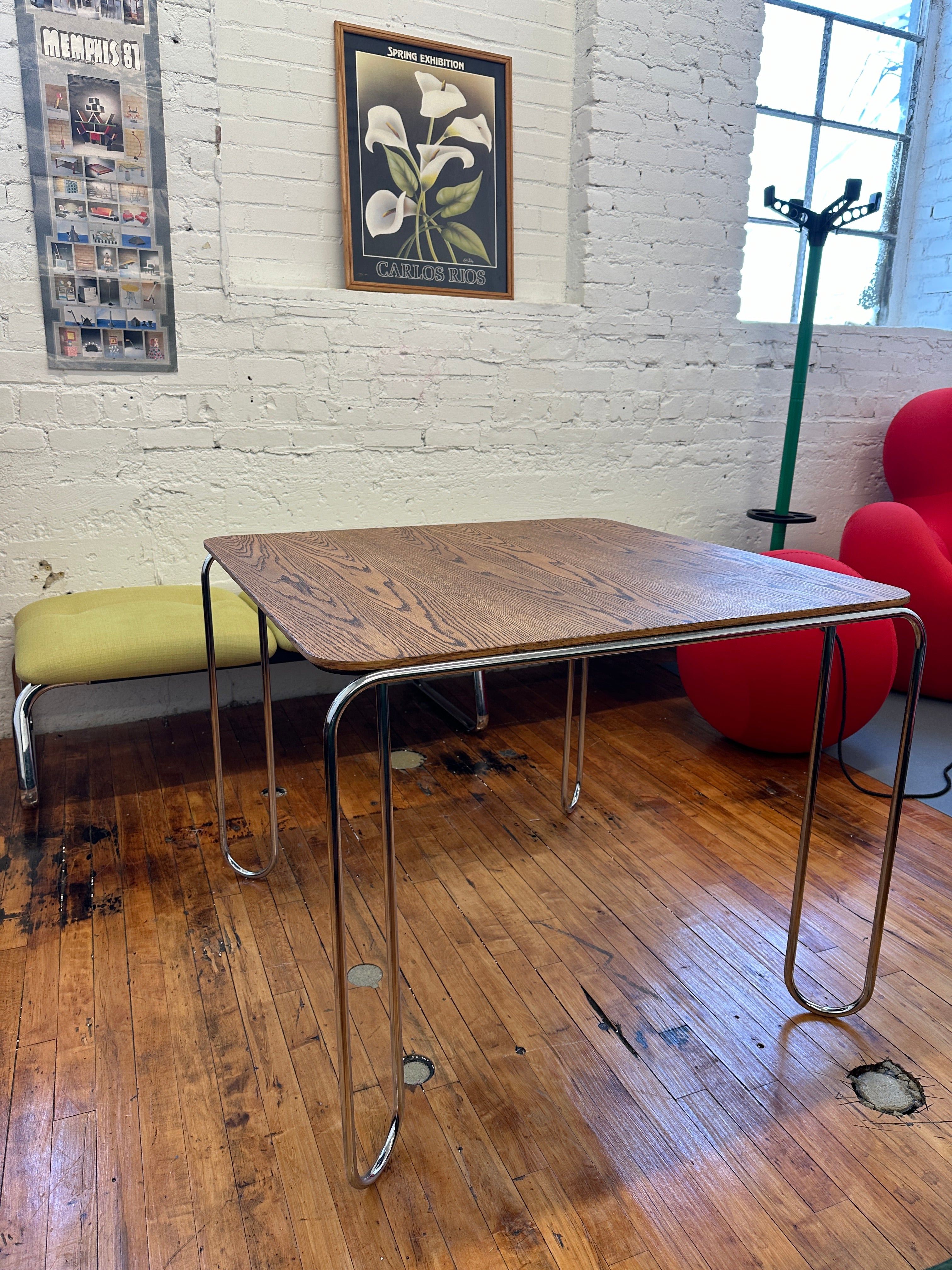1960s David Rowland Chrome Table