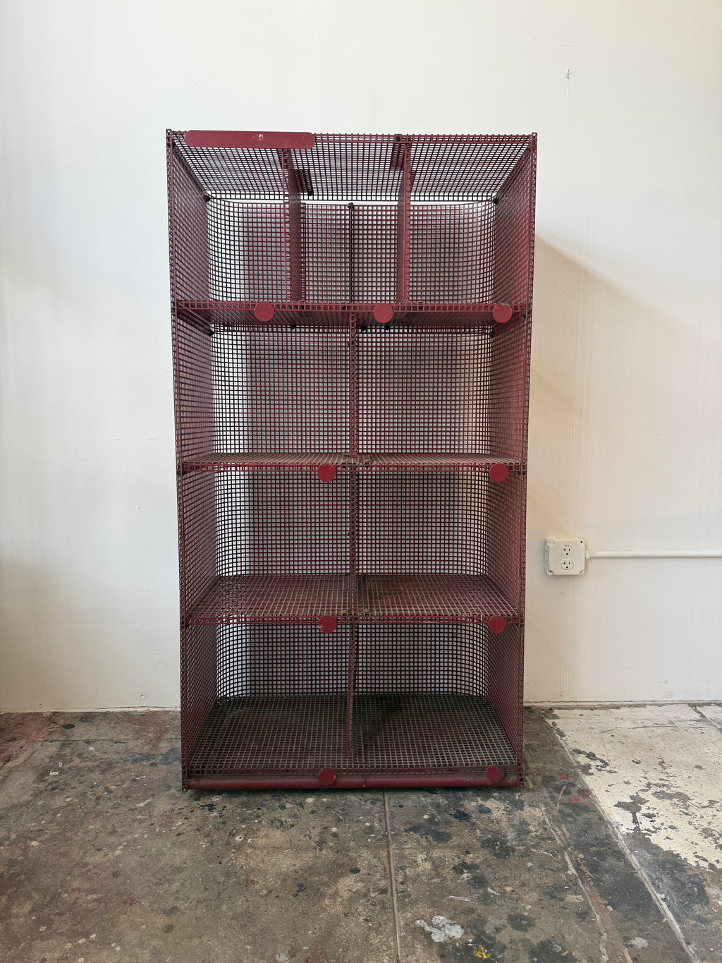 1960s Vintage Industrial Metal Shelf