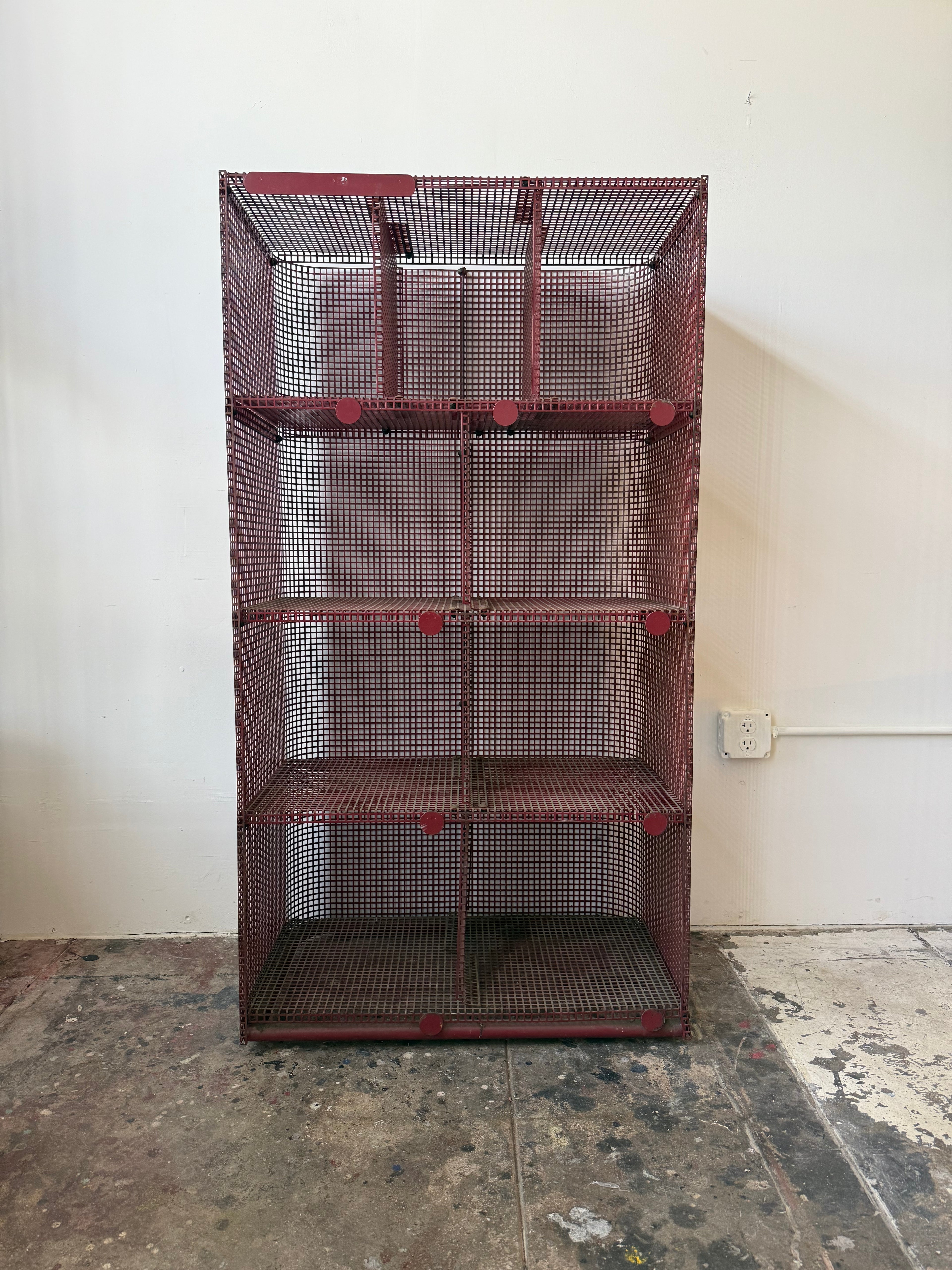 1960s Vintage Industrial Metal Shelf