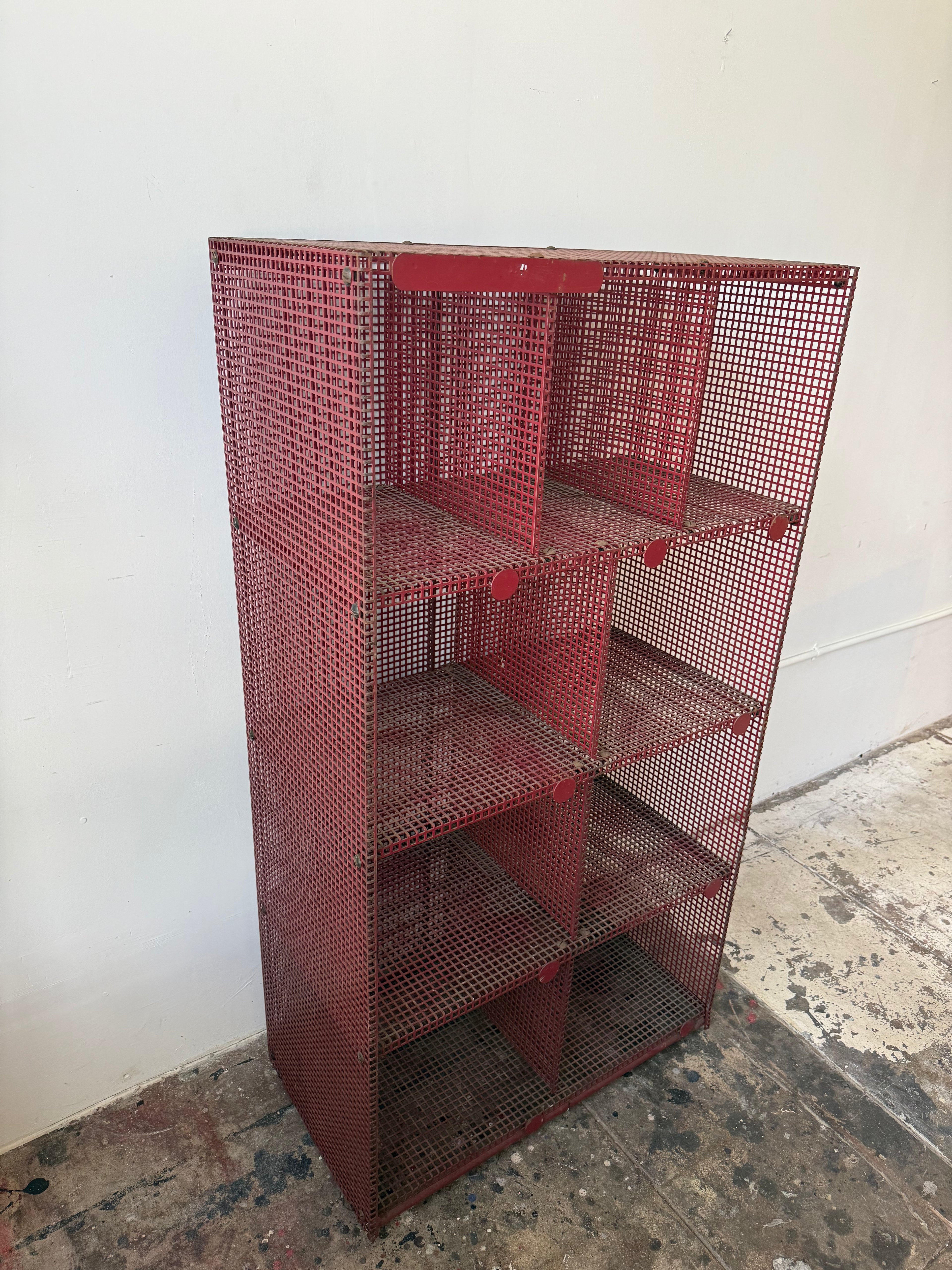 1960s Vintage Industrial Metal Shelf