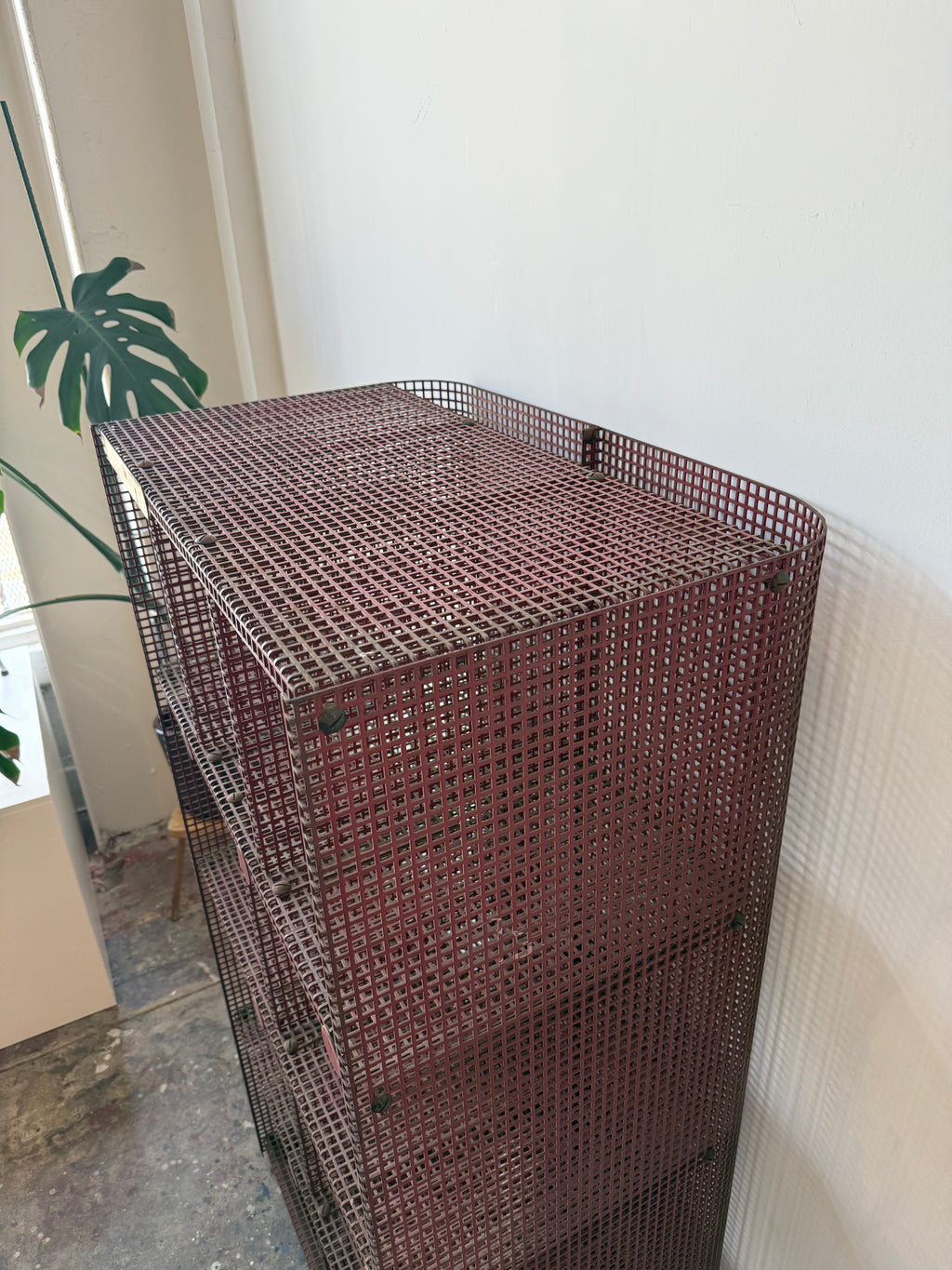 1960s Vintage Industrial Metal Shelf