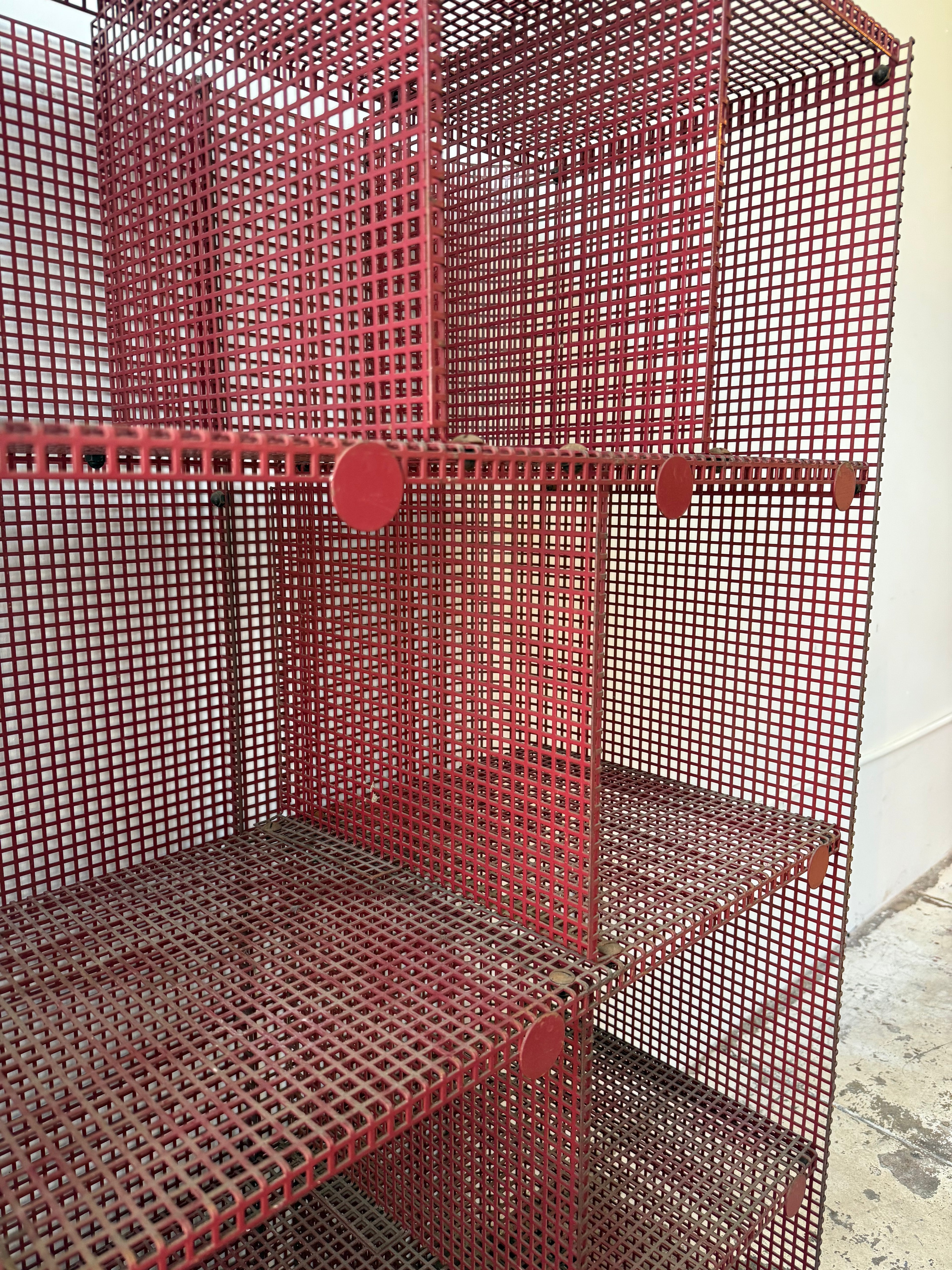 1960s Vintage Industrial Metal Shelf