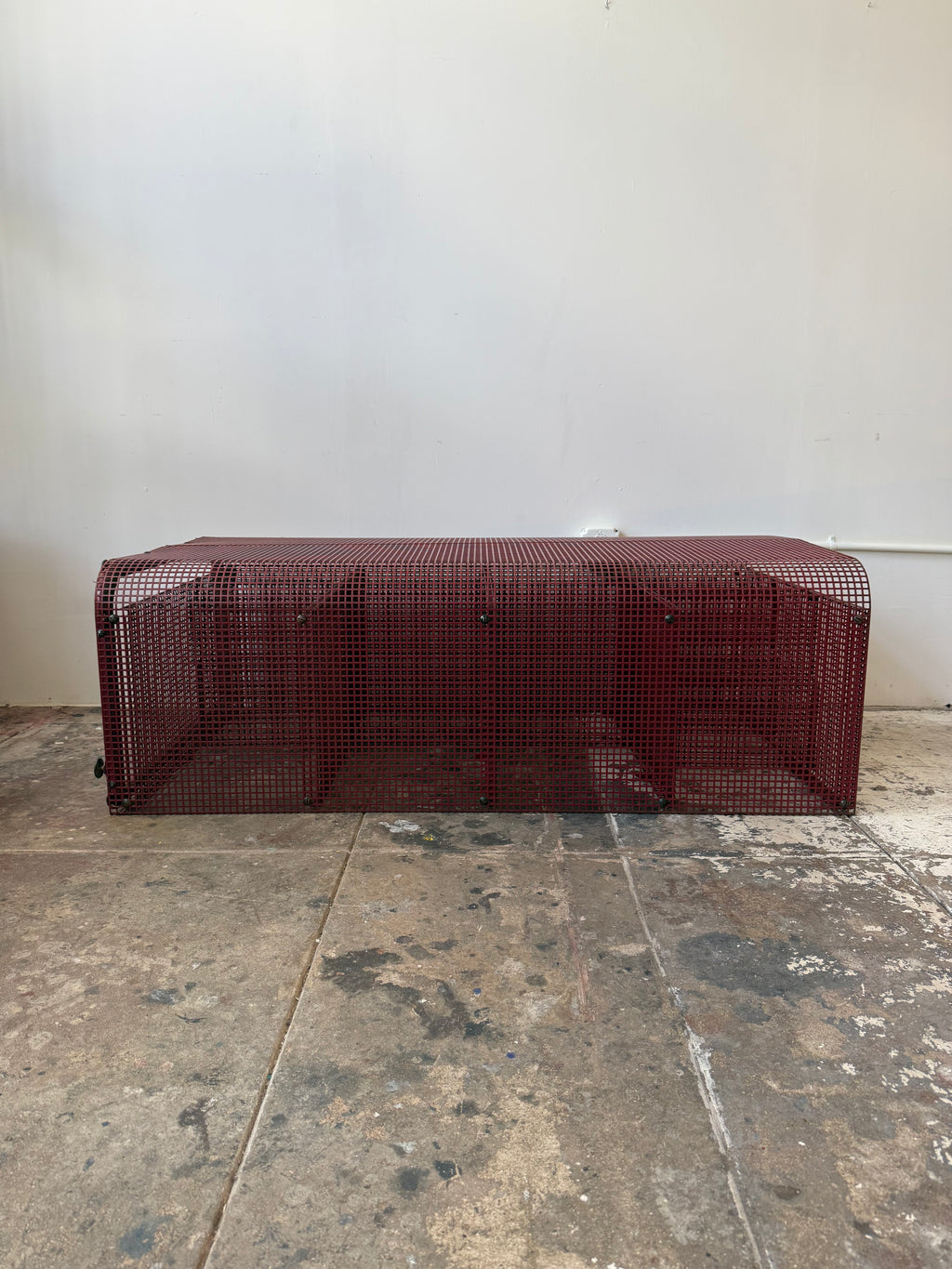 1960s Vintage Industrial Metal Shelf