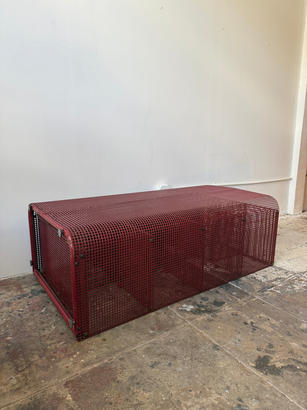 1960s Vintage Industrial Metal Shelf