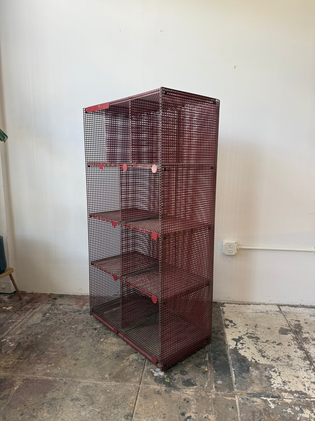1960s Vintage Industrial Metal Shelf
