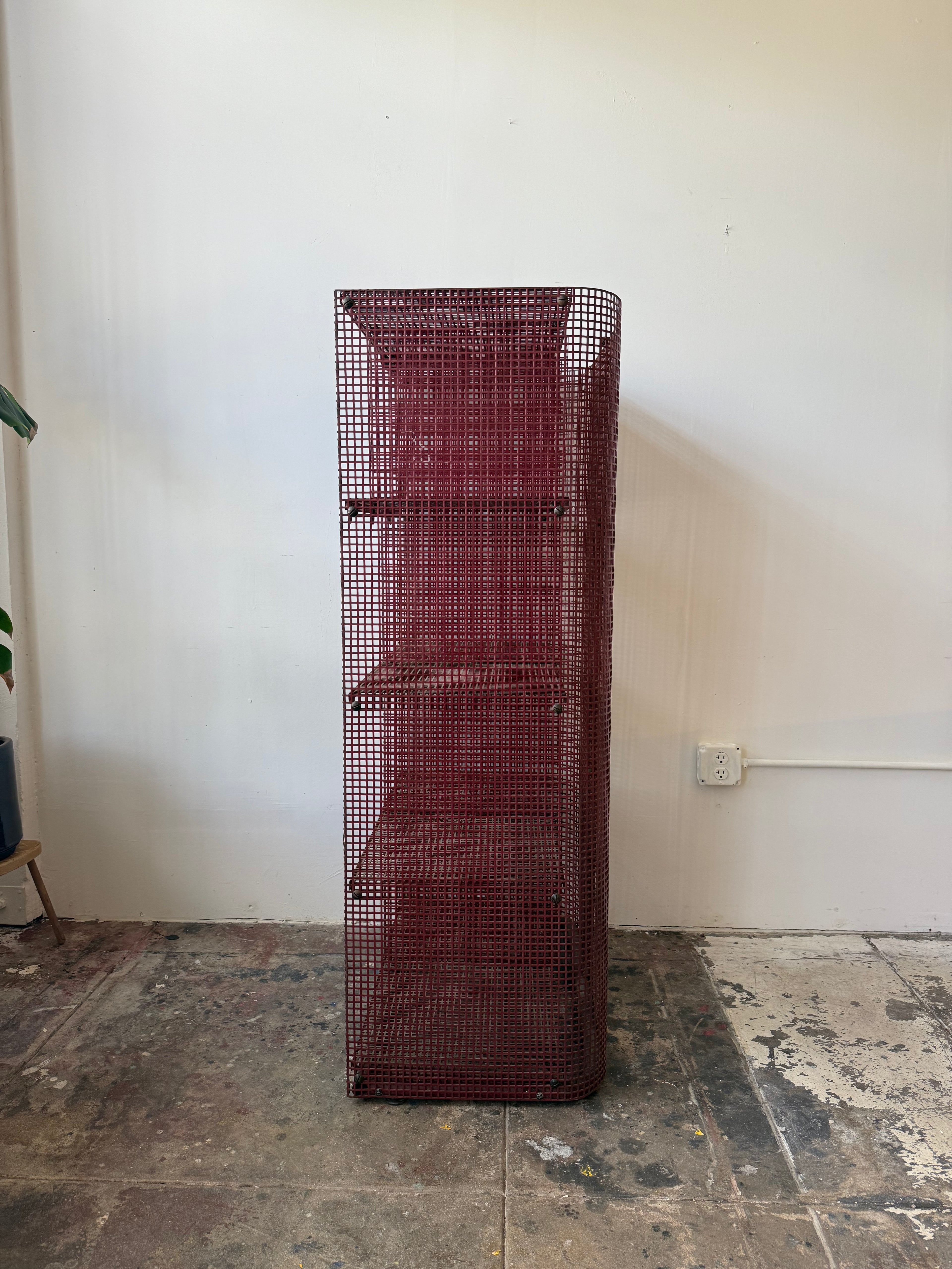1960s Vintage Industrial Metal Shelf