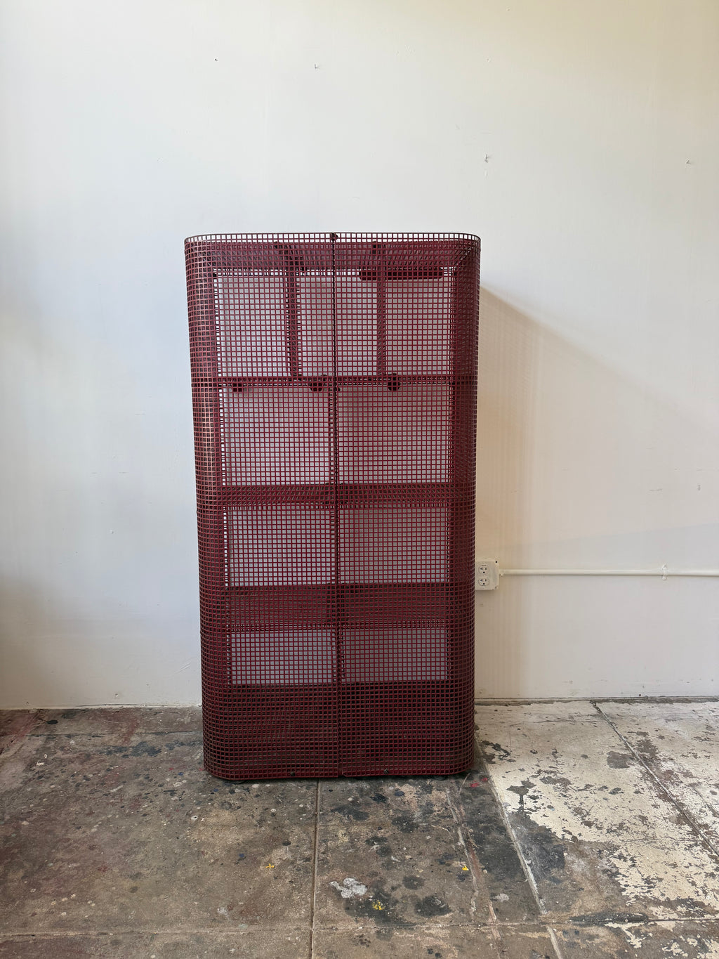 1960s Vintage Industrial Metal Shelf