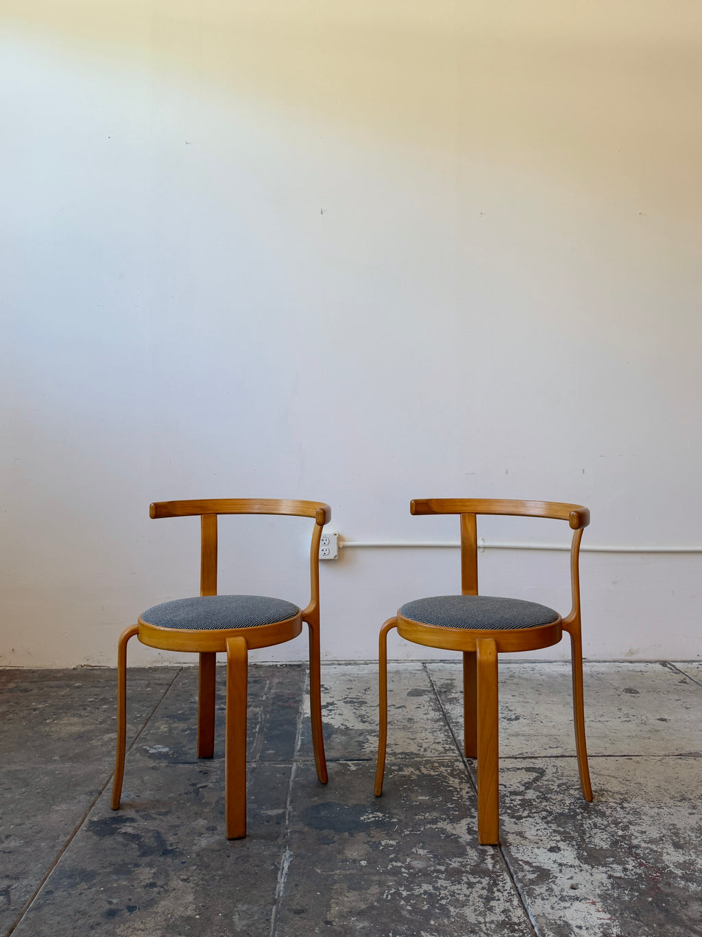 1980s Beech Bistro Chairs & Table by Johnny Sørensen and Rud Thygesen for Magnus Olesen