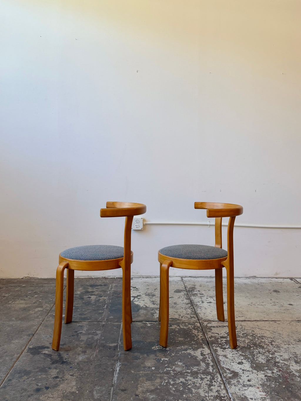 1980s Beech Bistro Chairs & Table by Johnny Sørensen and Rud Thygesen for Magnus Olesen