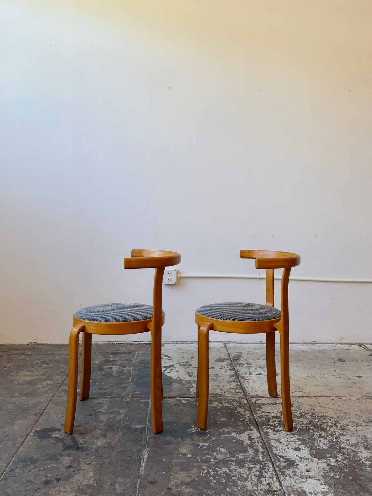 1980s Beech Bistro Chairs & Table by Johnny Sørensen and Rud Thygesen for Magnus Olesen