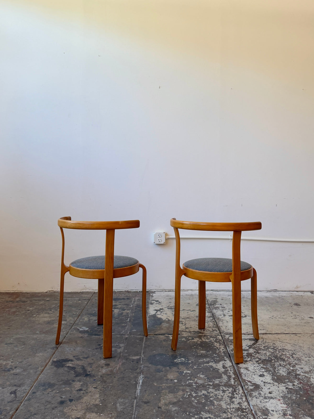 1980s Beech Bistro Chairs & Table by Johnny Sørensen and Rud Thygesen for Magnus Olesen