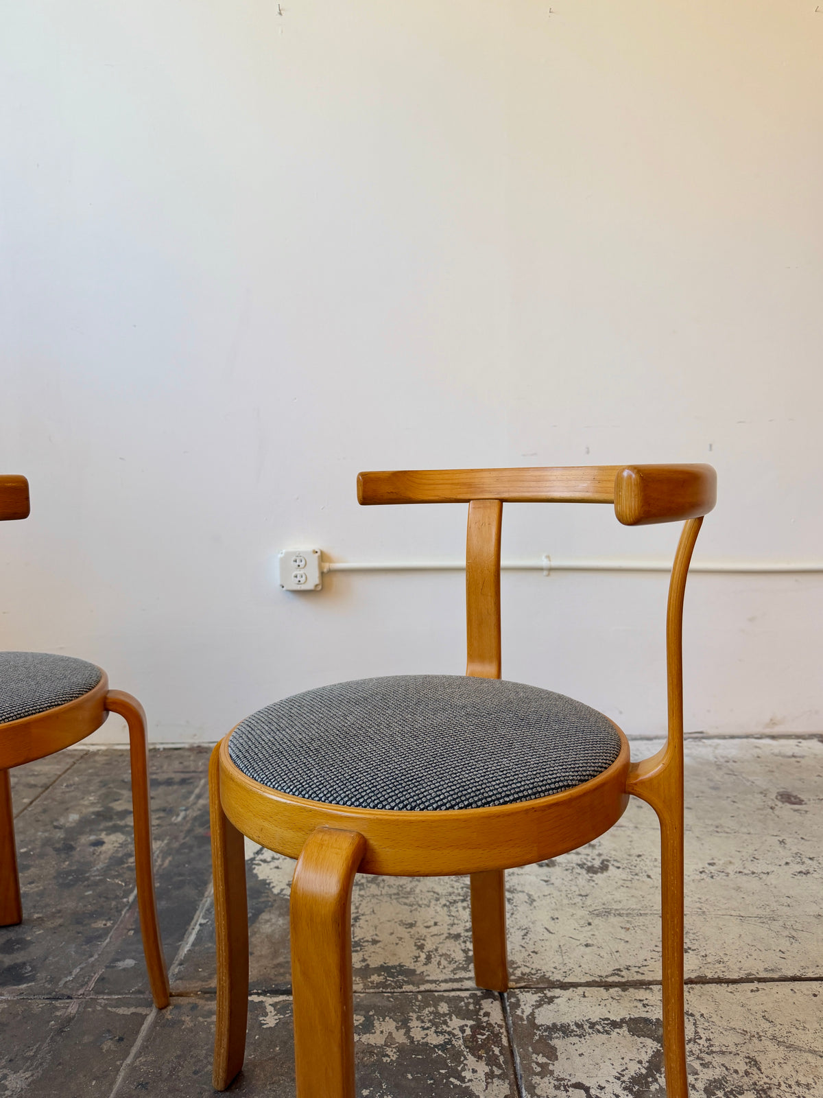 1980s Beech Bistro Chairs & Table by Johnny Sørensen and Rud Thygesen for Magnus Olesen