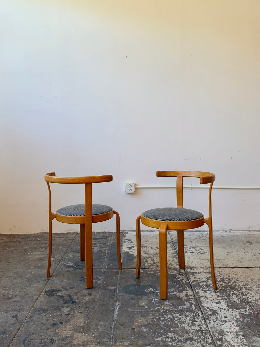 1980s Beech Bistro Chairs & Table by Johnny Sørensen and Rud Thygesen for Magnus Olesen