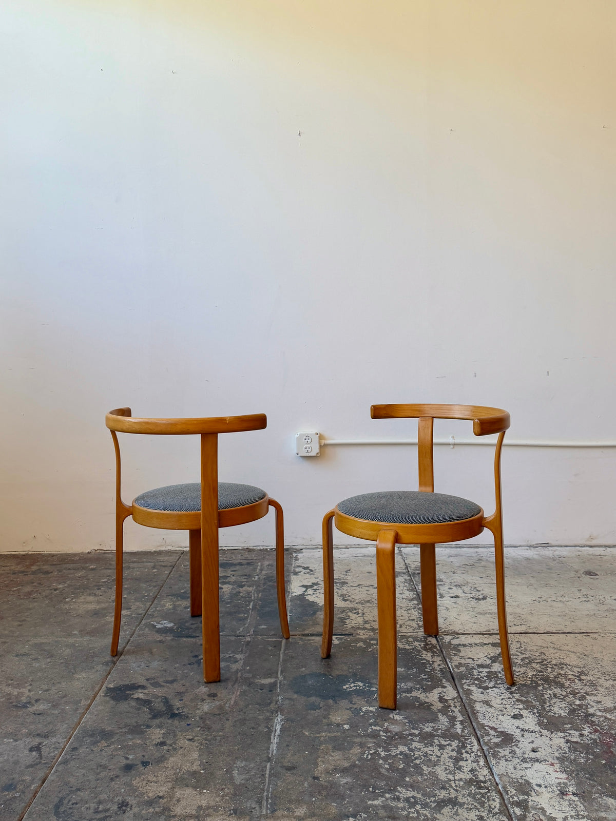 1980s Beech Bistro Chairs & Table by Johnny Sørensen and Rud Thygesen for Magnus Olesen