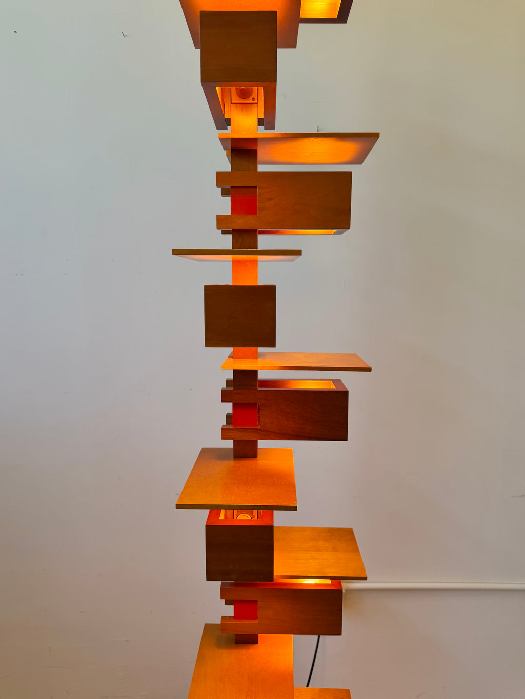 Early 2000s Frank Lloyd Wright Taliesin 2 Floor Lamp by Yamagiwa in Cherry