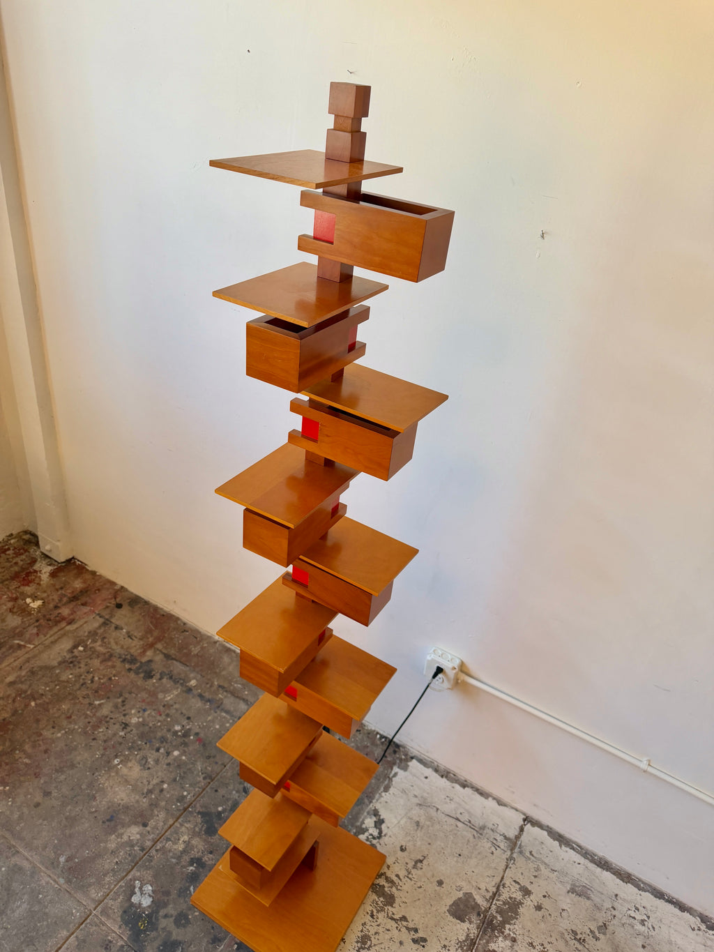 Early 2000s Frank Lloyd Wright Taliesin 2 Floor Lamp by Yamagiwa in Cherry