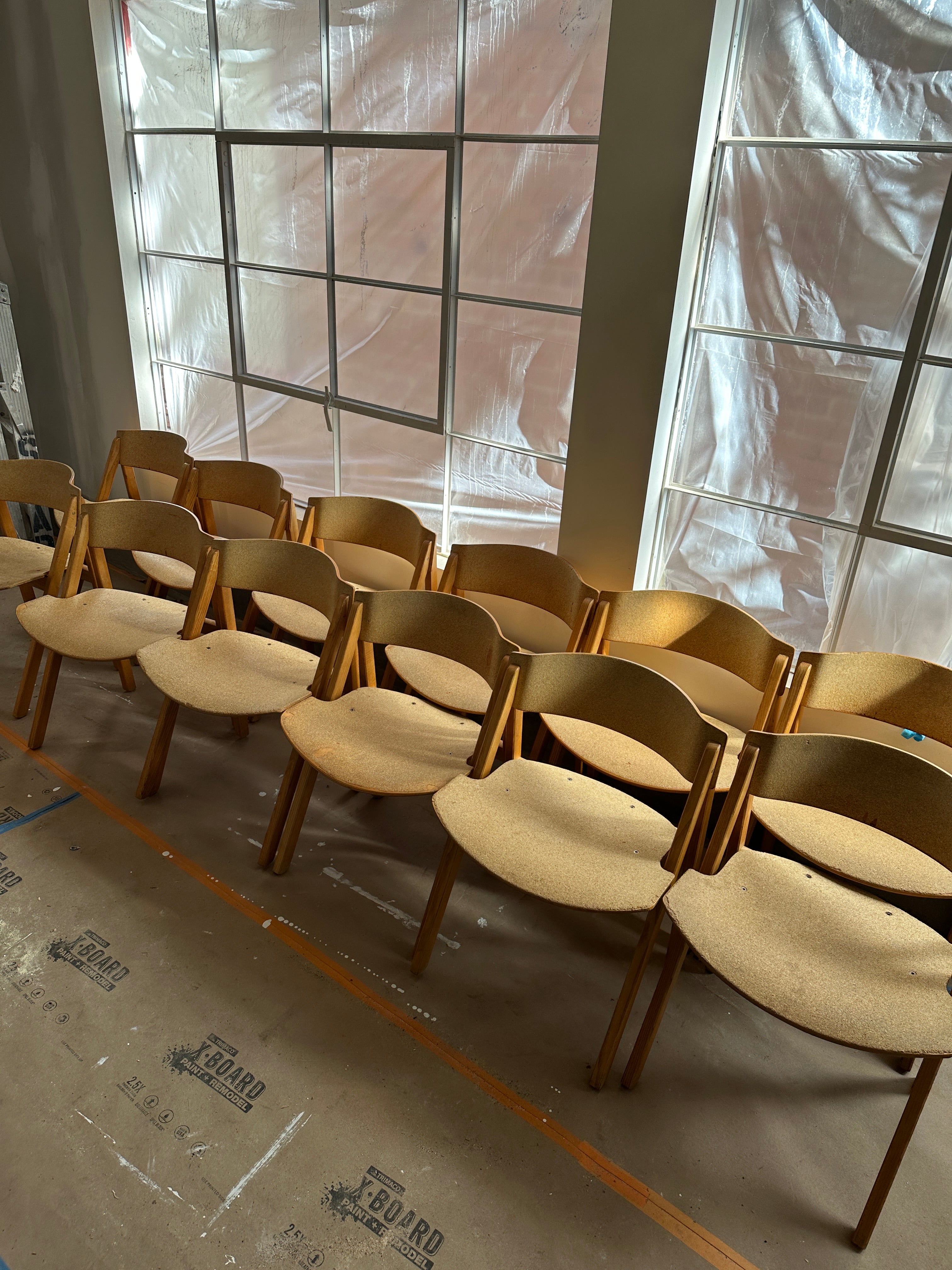 1970s Victor Bernt Cork & Oak Wood Chairs