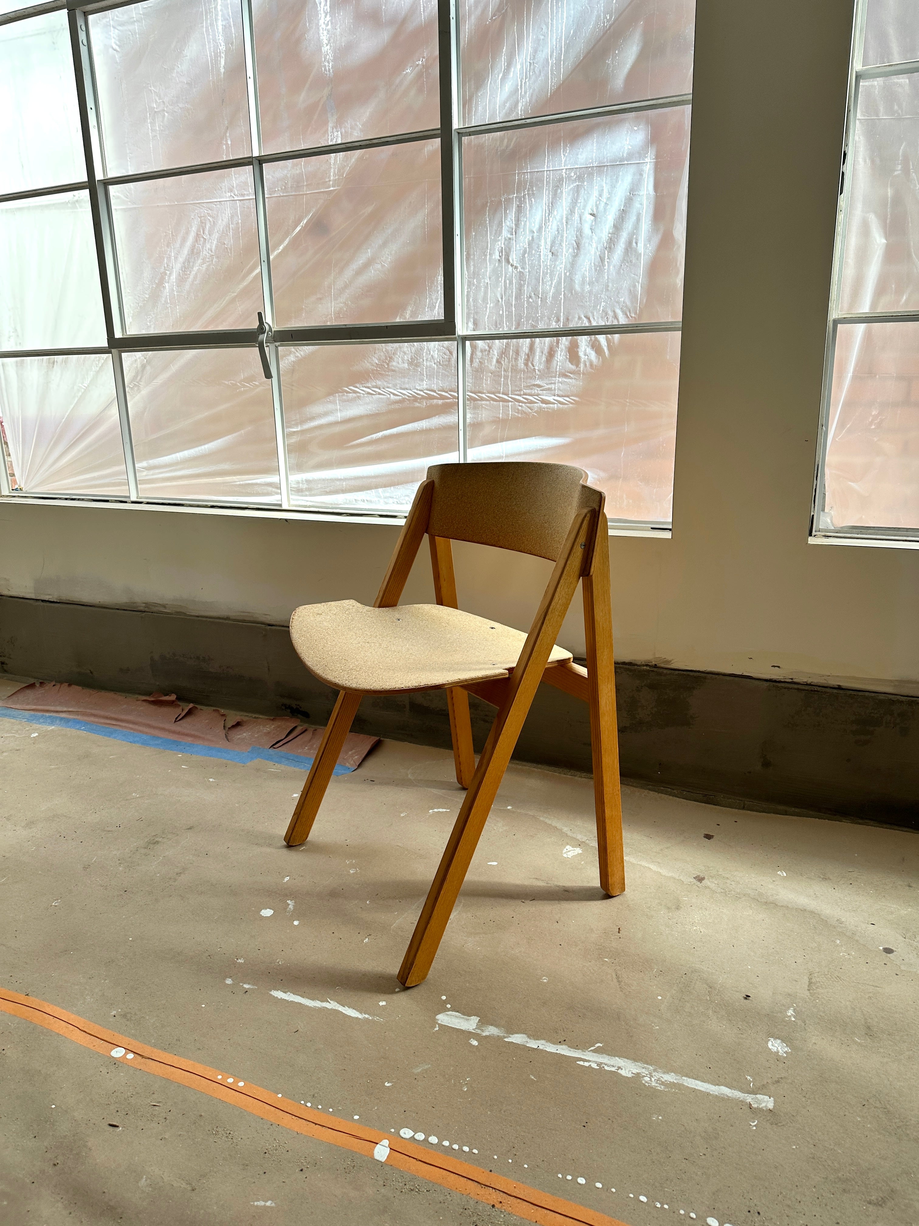 1970s Victor Bernt Cork & Oak Wood Chairs
