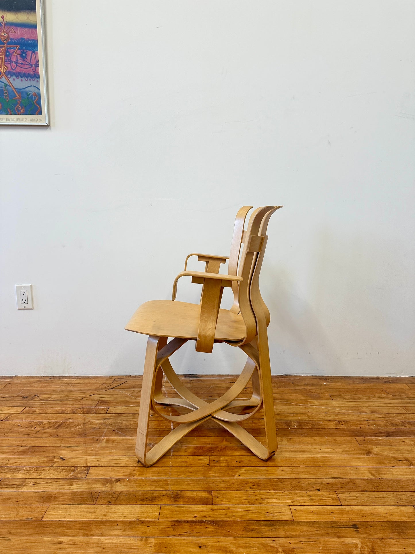 1990s Knoll 91A Hat Trick Arm Chair by Frank Gehry