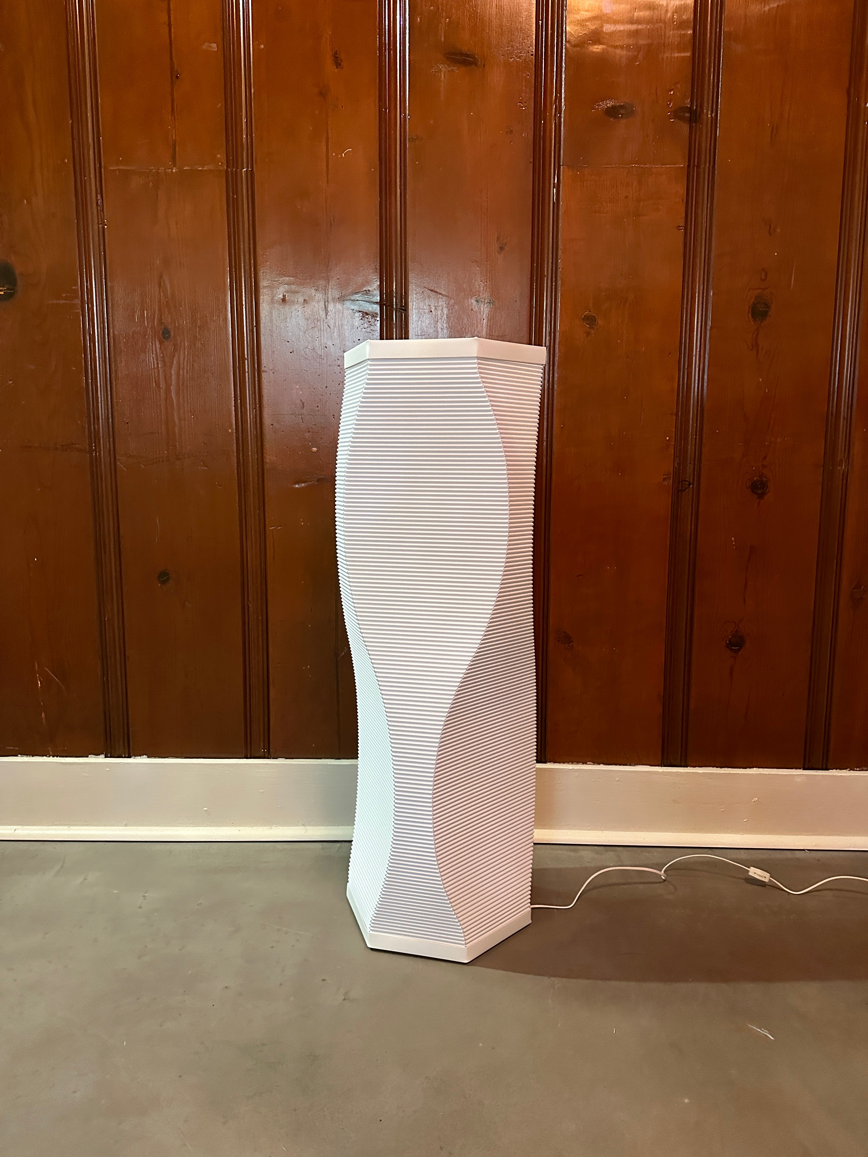 Roland Simmons Corrugated Paper Floor Lamps