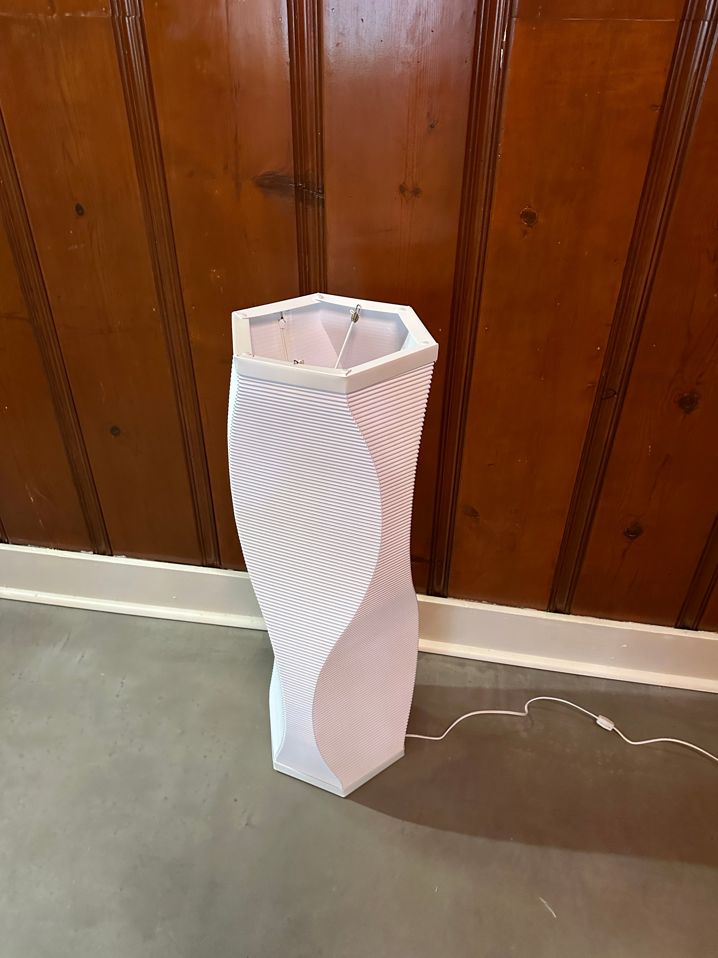 Roland Simmons Corrugated Paper Floor Lamps