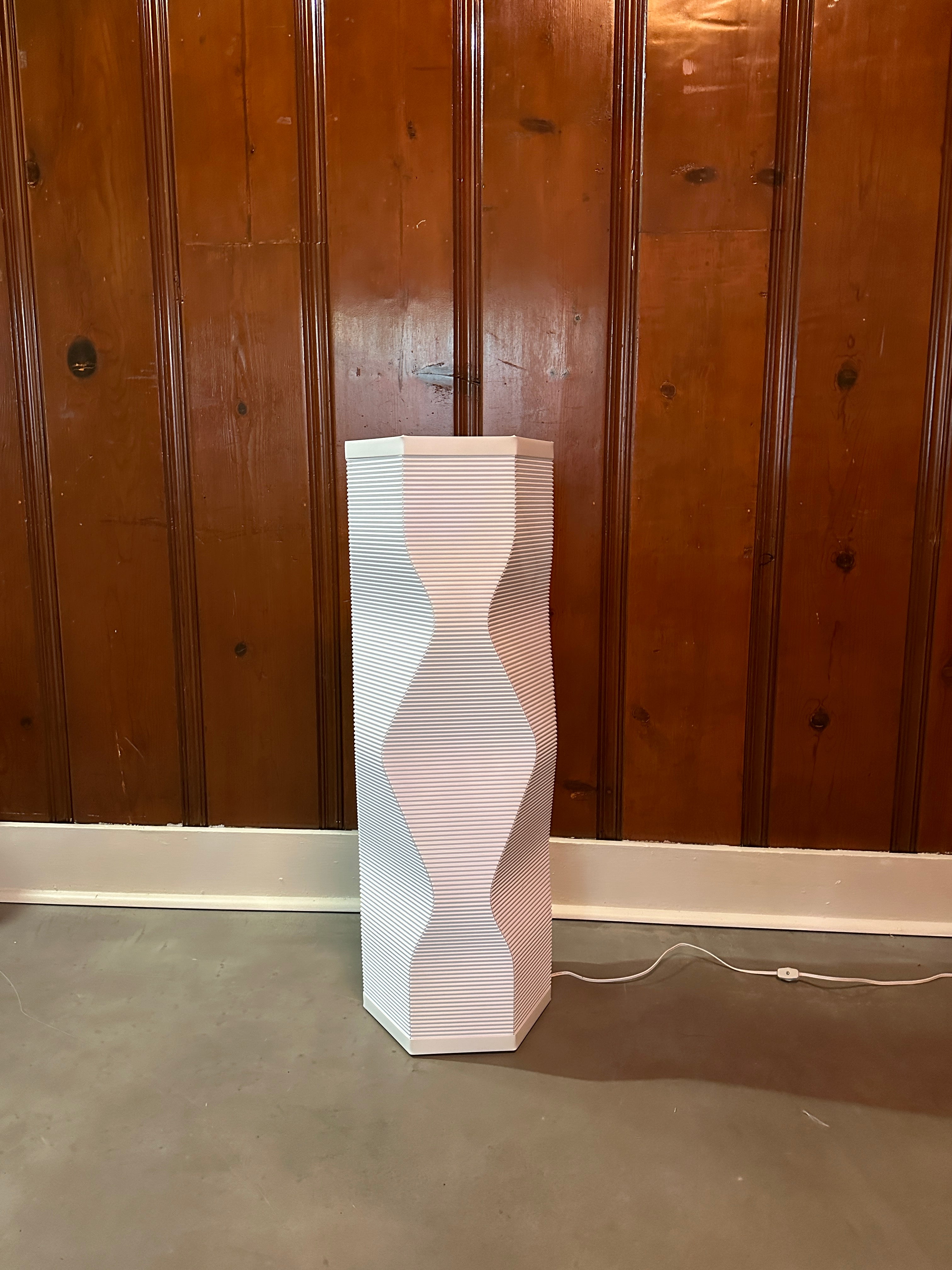 Roland Simmons Corrugated Paper Floor Lamps