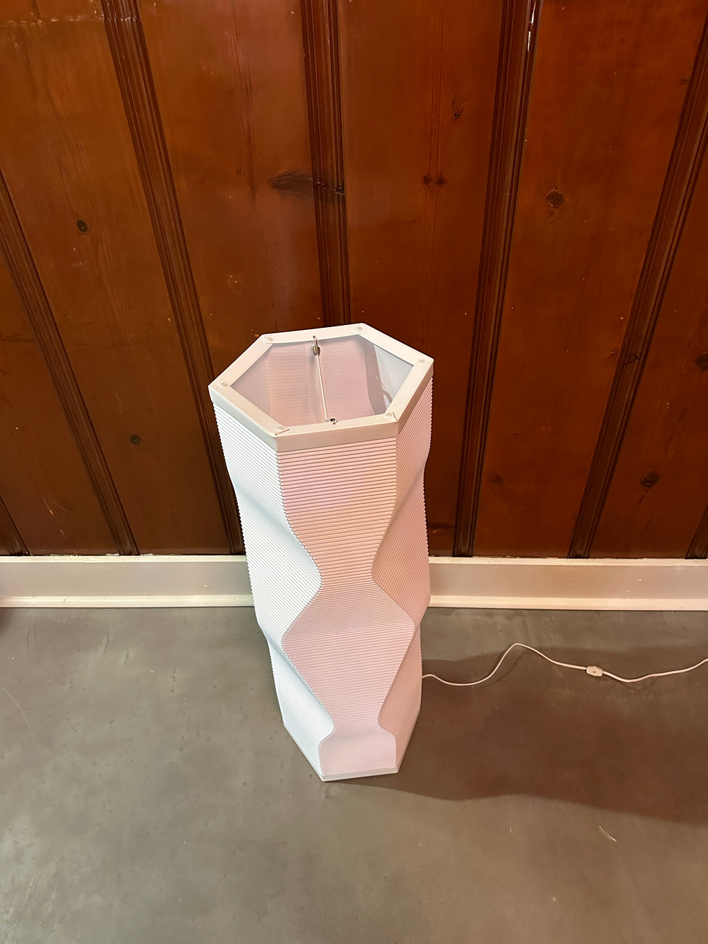 Roland Simmons Corrugated Paper Floor Lamps